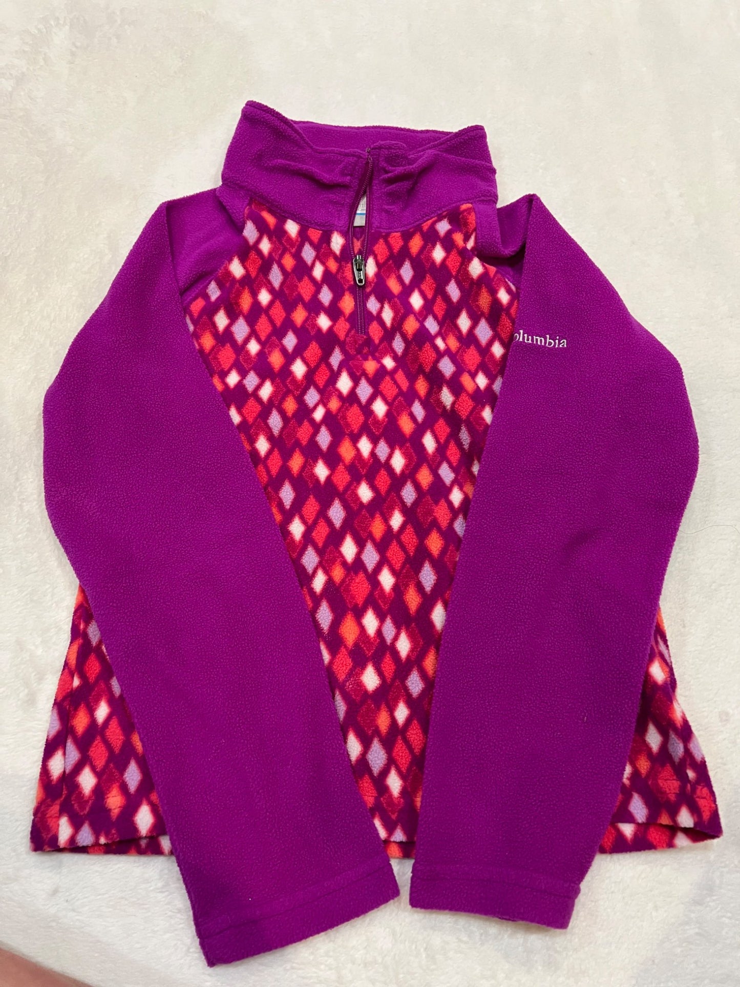 6- xs- Columbia fleece half zip- pink, Kids 6/6X (extra small)