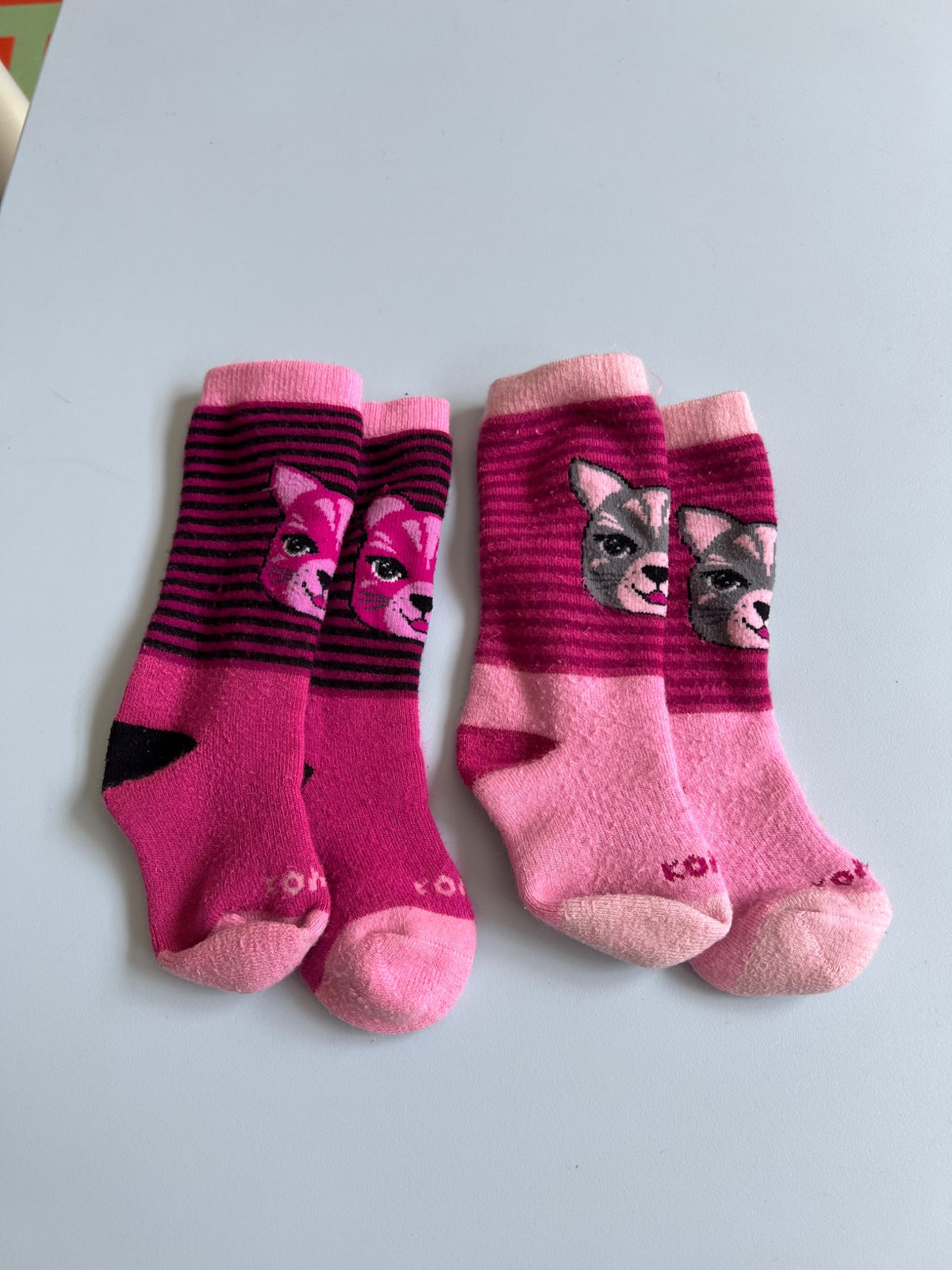 7-9T - 2 kombi winter socks- size small- pink