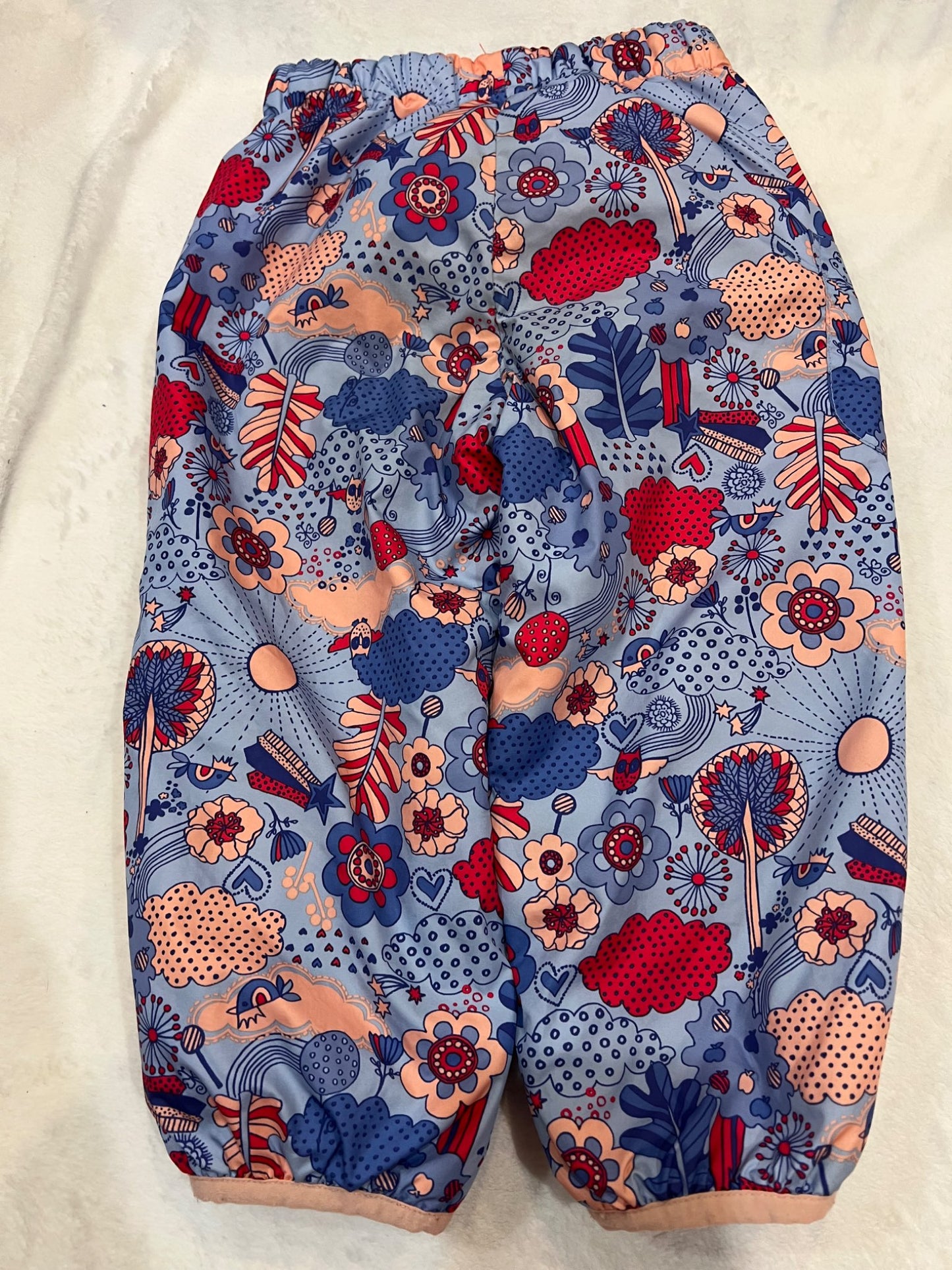 18 mth MEC reversible puff pants- blue deco and pink, Kids 18 Month (12-18M)