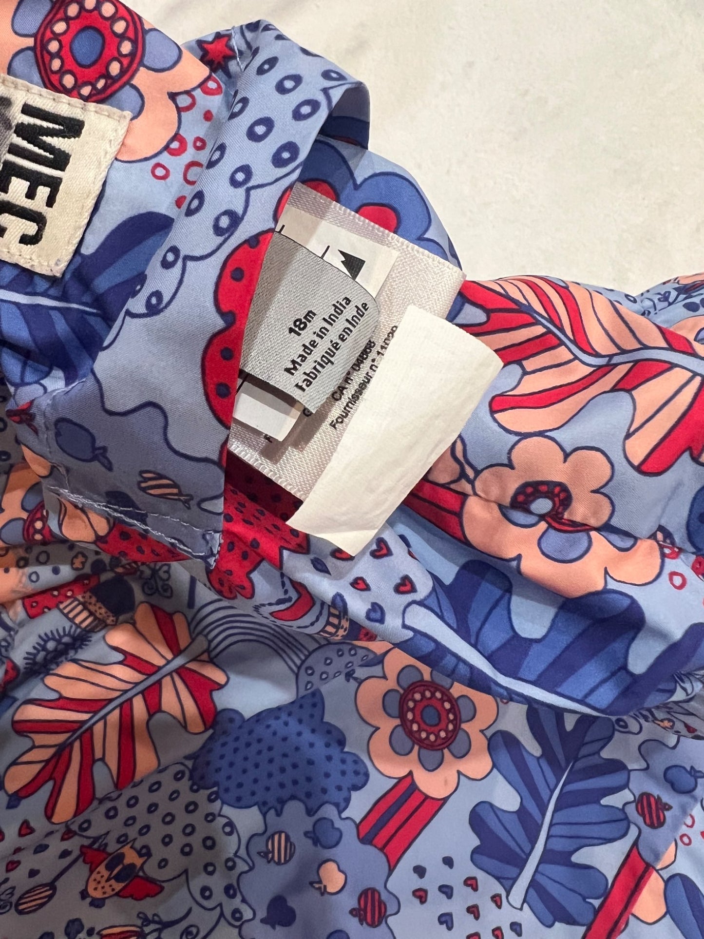 18 mth MEC reversible puff pants- blue deco and pink, Kids 18 Month (12-18M)