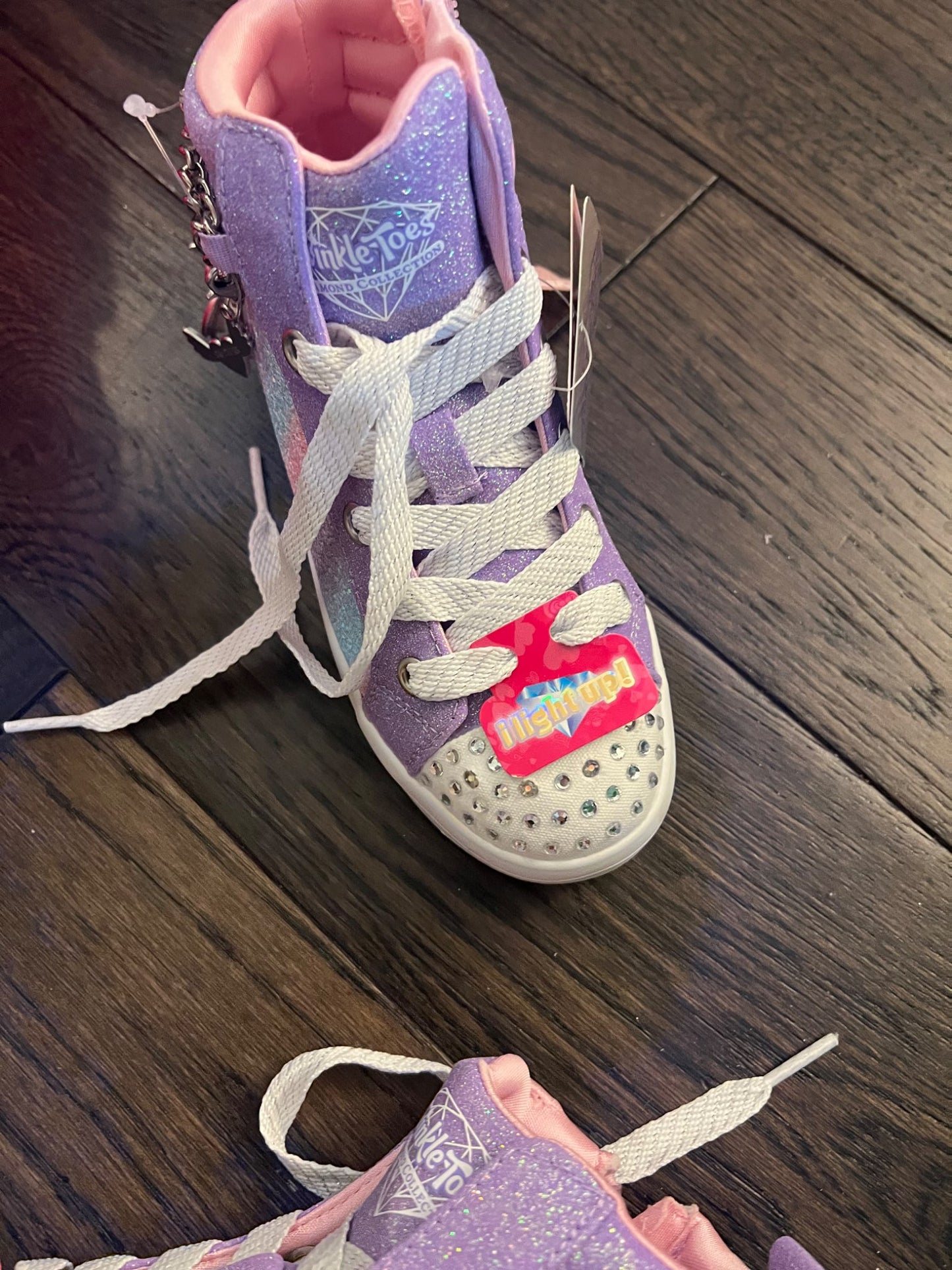 11T Sketchers twinkle toes high top shoes- glitter- NEW , Shoes 11 (Toddler:2-4yr)