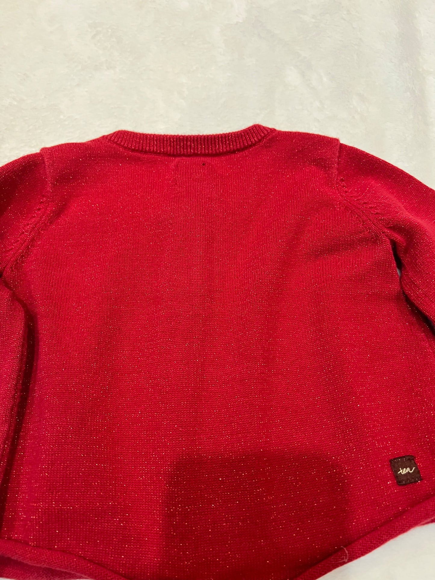 2T tea sparkle red cardigan , Kids 2T