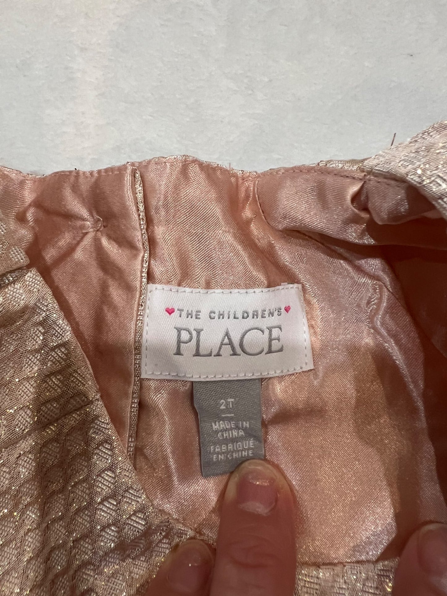 2T children place dress shimmer pink /rose-EUC, Kids 2T