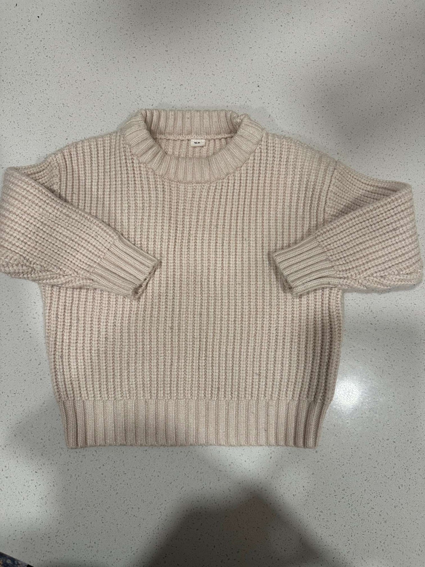 Neutral Newborn Knit Sweater SZ 6M, Kids 9 Month (6-9M)