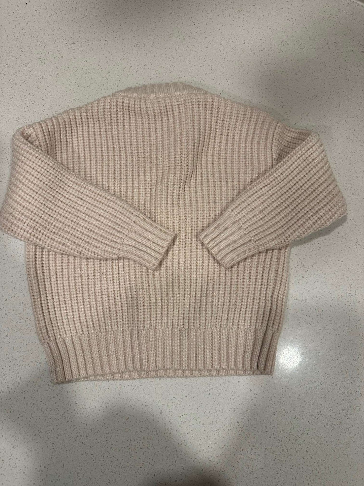 Neutral Newborn Knit Sweater SZ 6M, Kids 9 Month (6-9M)