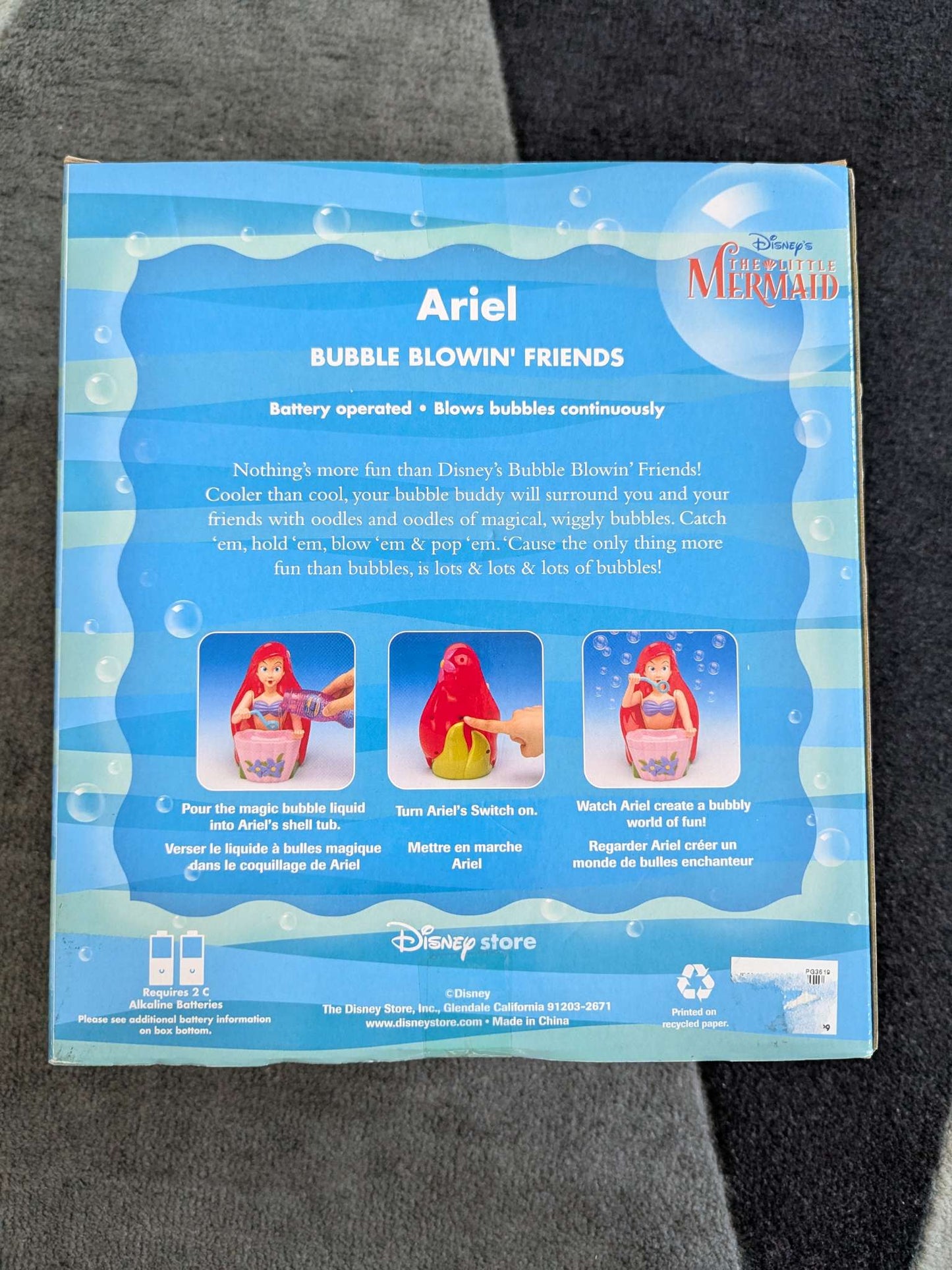 Brand New Disney's Little Mermaid Bubble Machine, NWT, MSRP $20
