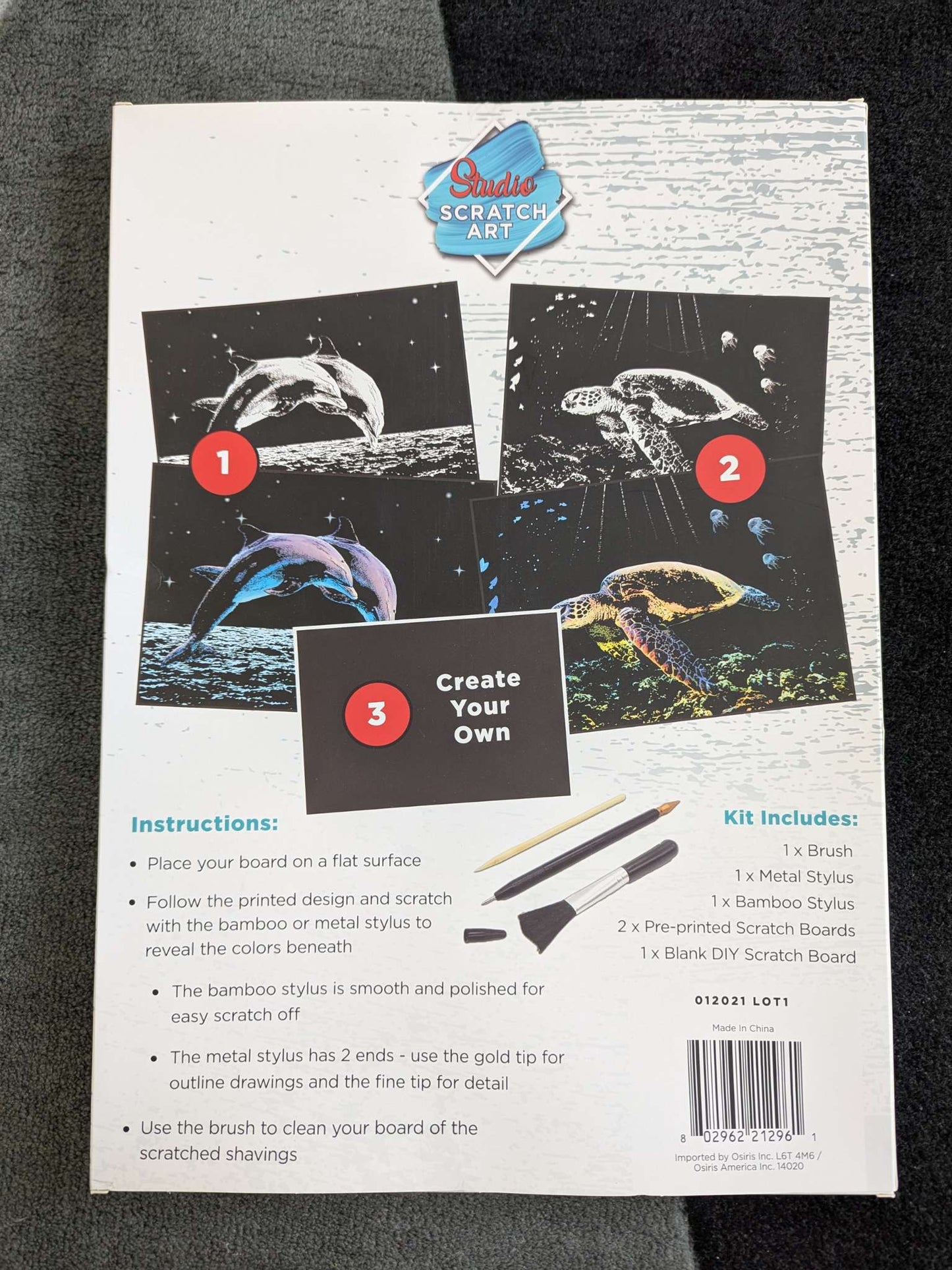 Brand New Drawing Bundle: Studio Scratch Art - Marine Life and LCD Tablet (PINK), NWT, MSRP $15