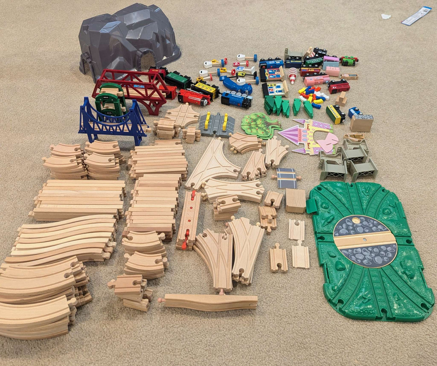 Wooden Train Set with many extras!