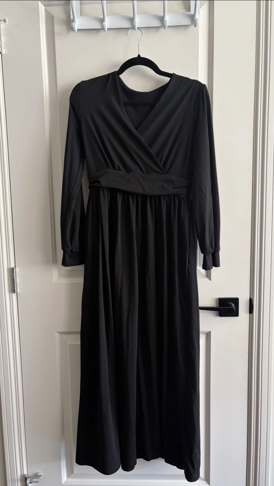 Long Black Maternity Dress, Maternity M (8-10)