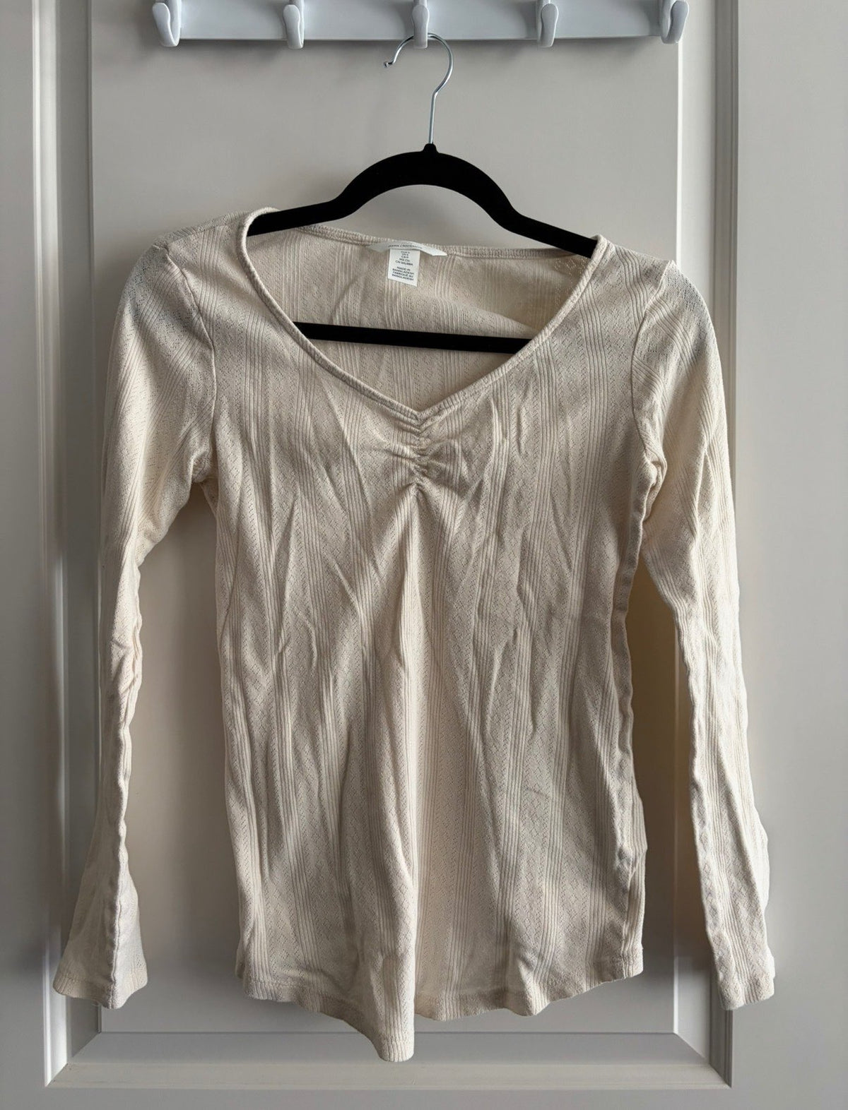 H&M Maternity Cream Coloured Top, Maternity S (4-6)