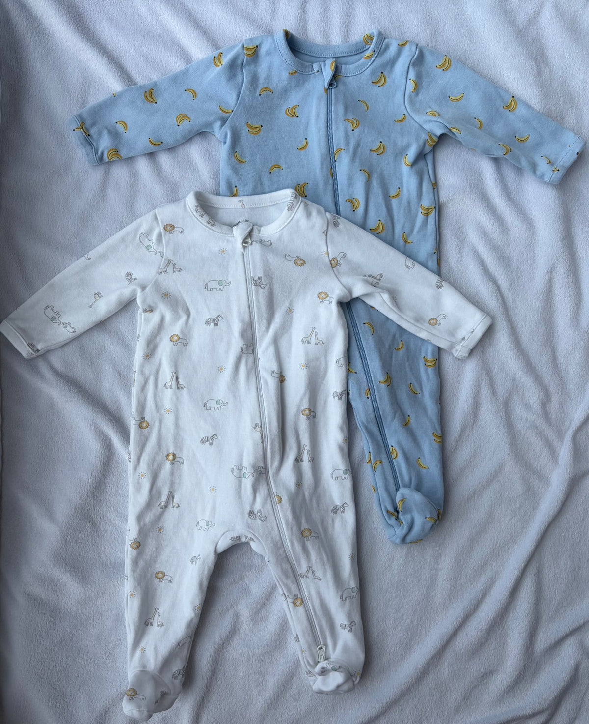 Set of Two Footed Sleepers, Kids 3 Month (0-3M)
