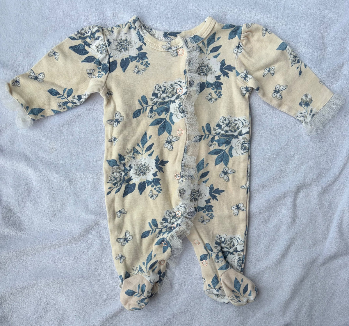Footed Button up Sleeper, Kids 3 Month (0-3M)