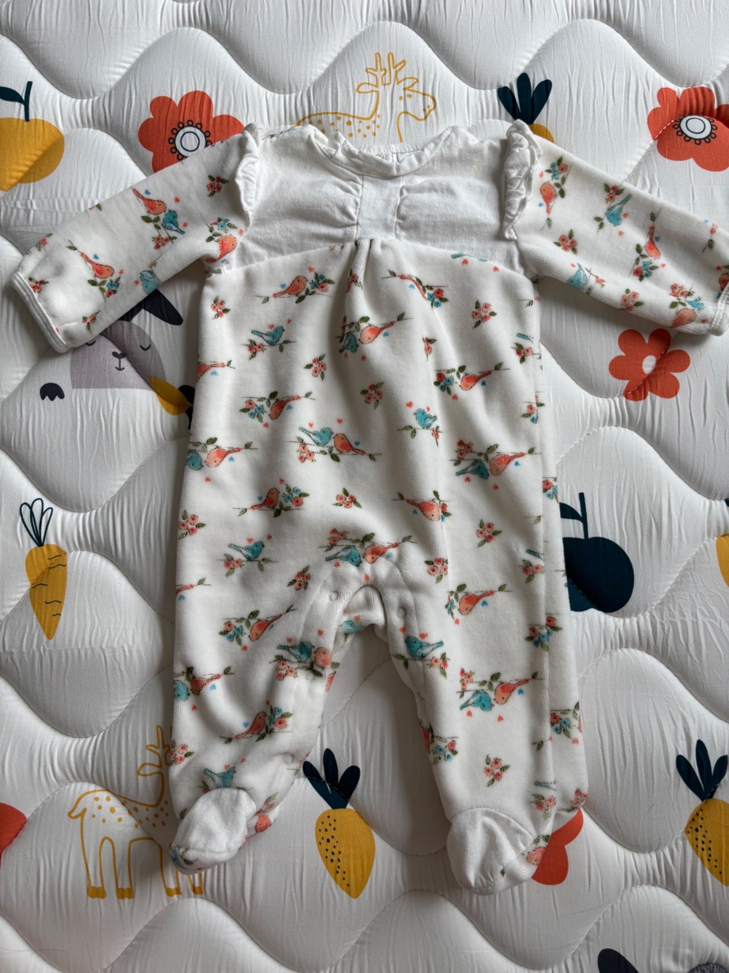Absorba Fleece Bird Print Sleeper, Kids 3 Month (0-3M)