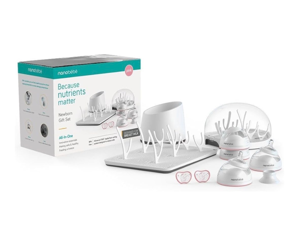 Nanobebe Newborn Baby Bottle Gift Set & Accessories (Retail price $100)