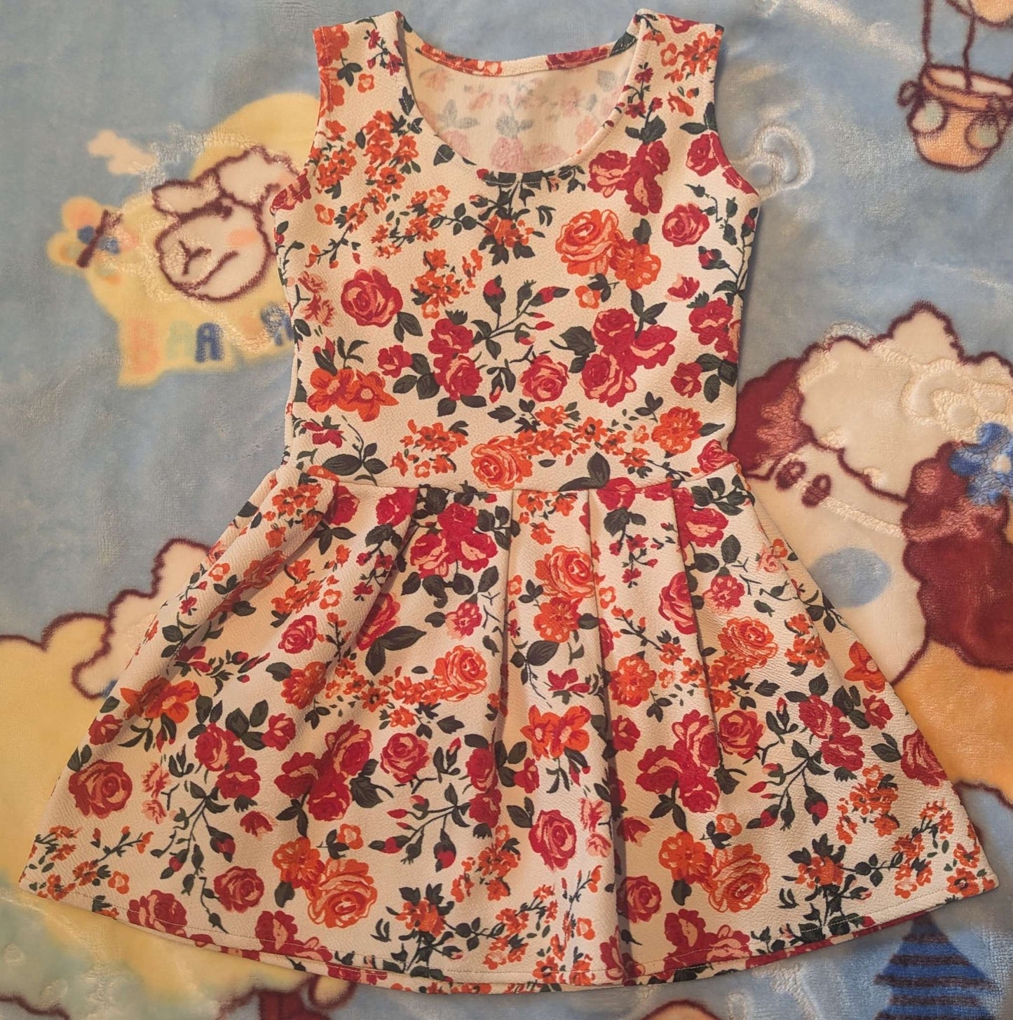 Red flower dress , Kids 2T
