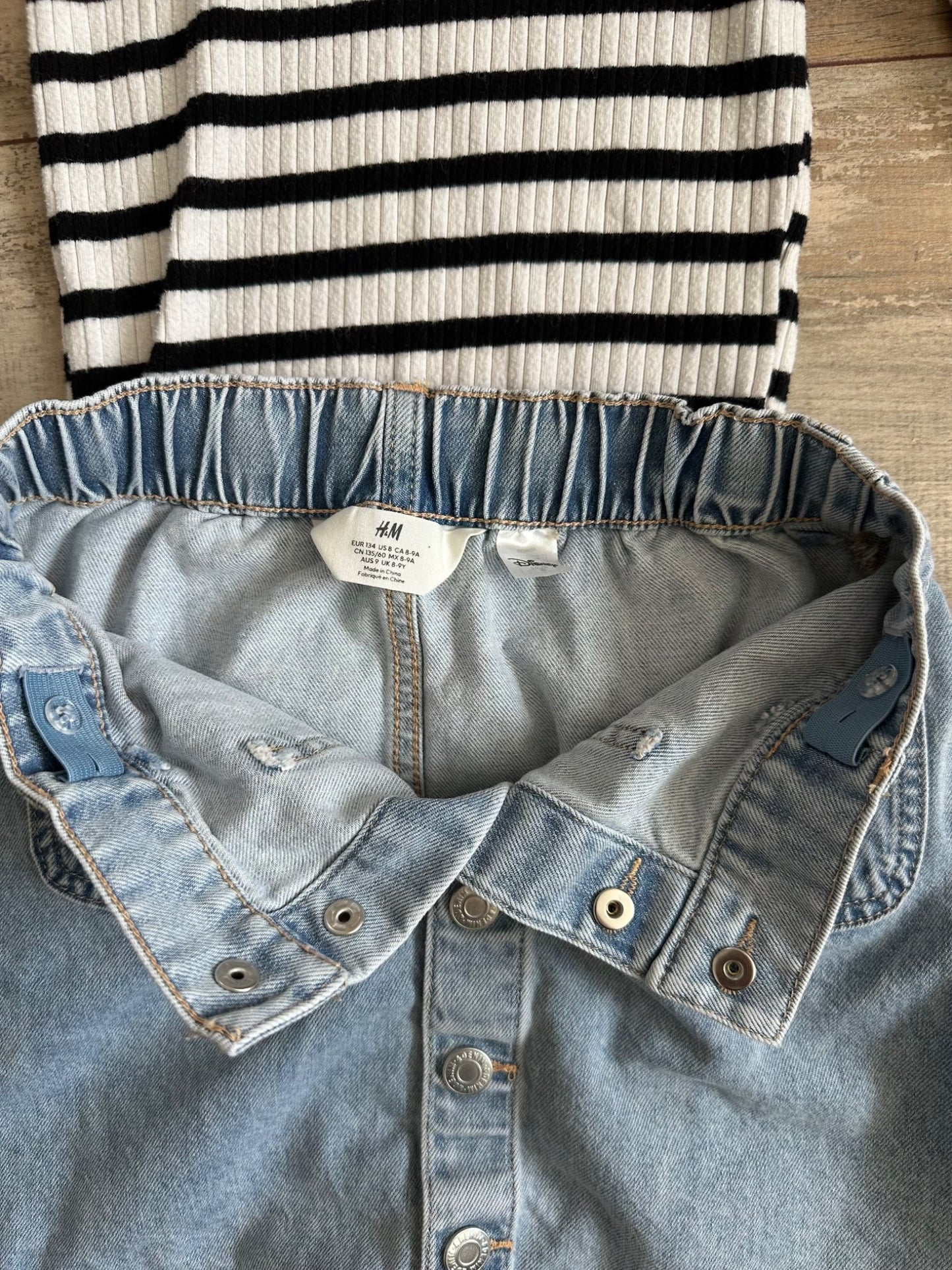 Denim skirt and turtleneck outfit 8/9, Kids 7 & 8 (small)
