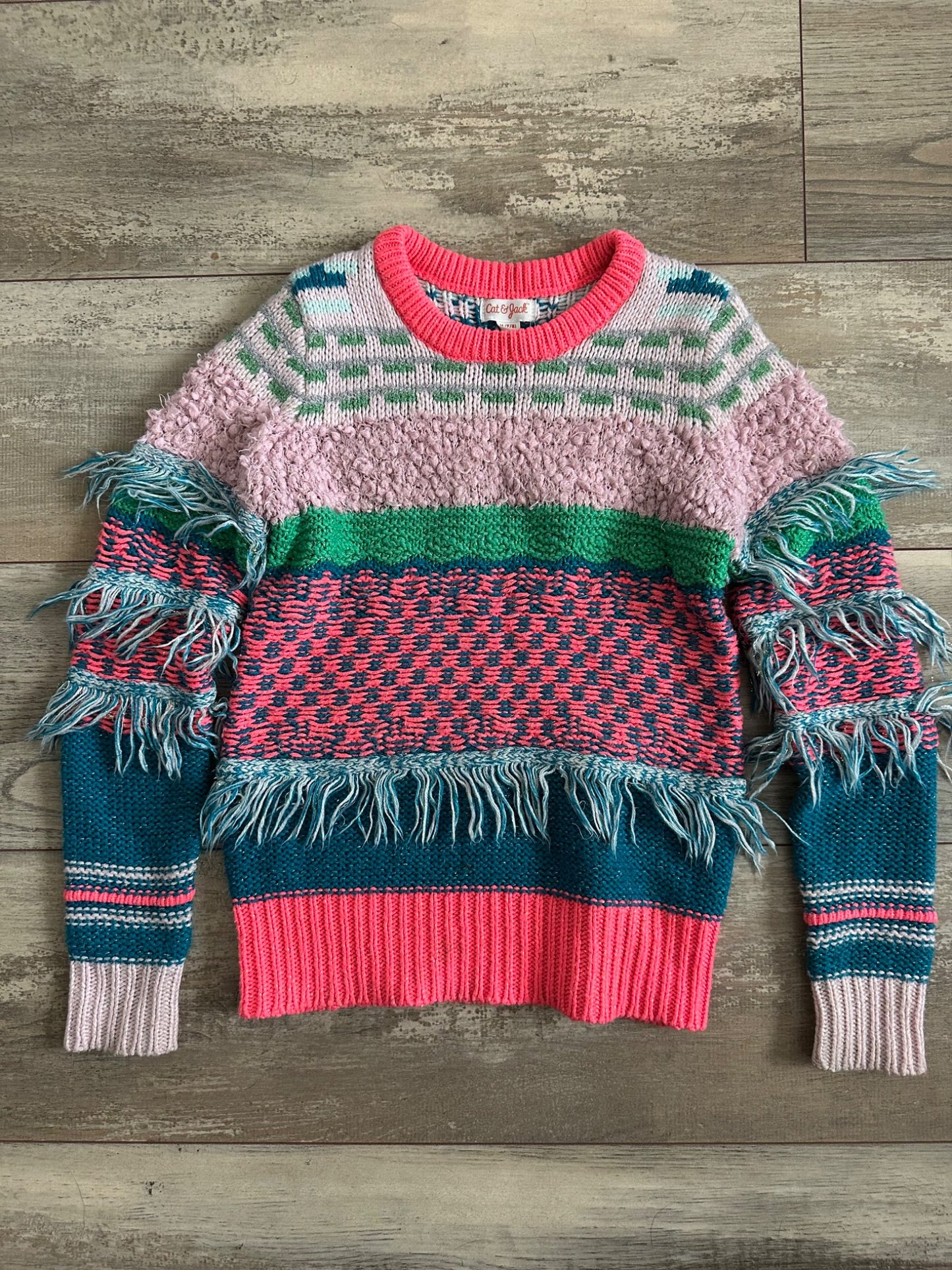 Unique Knit Cat & Jack Sweater, Kids 7 & 8 (small)