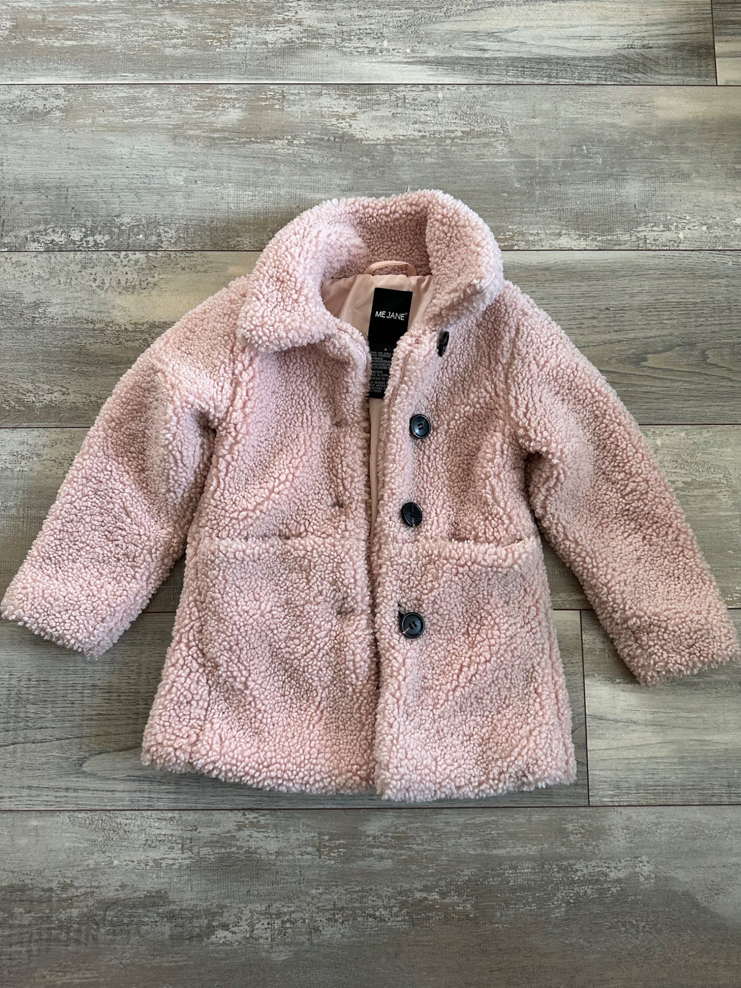 Pink teddy bear coat , Kids 4/4T