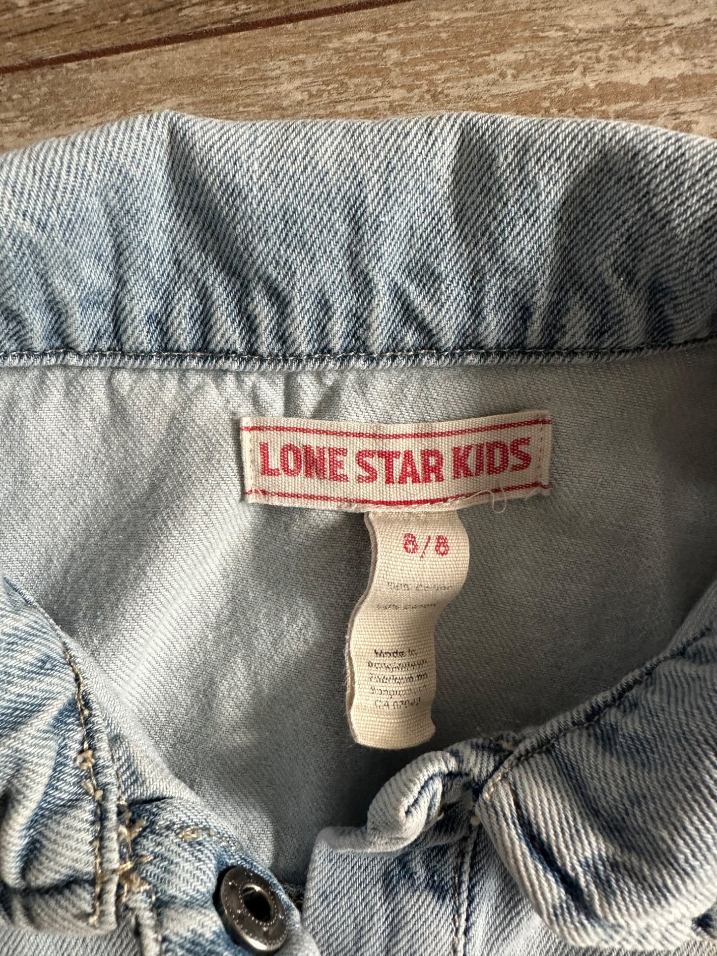 Denim Short Jumpsuit , Kids 7 & 8 (small)