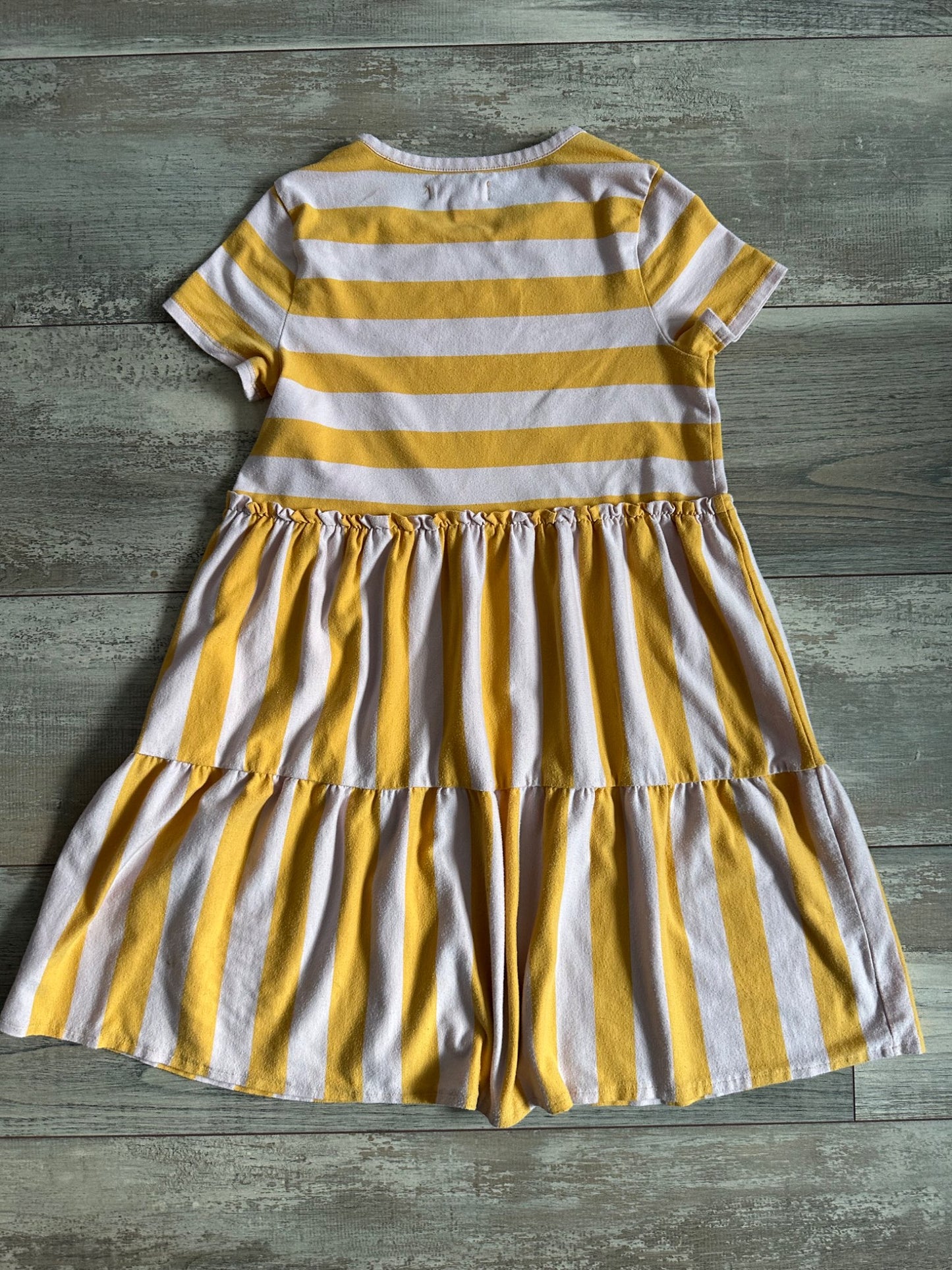 Pink and yellow tshirt dress, Kids 7 & 8 (small)
