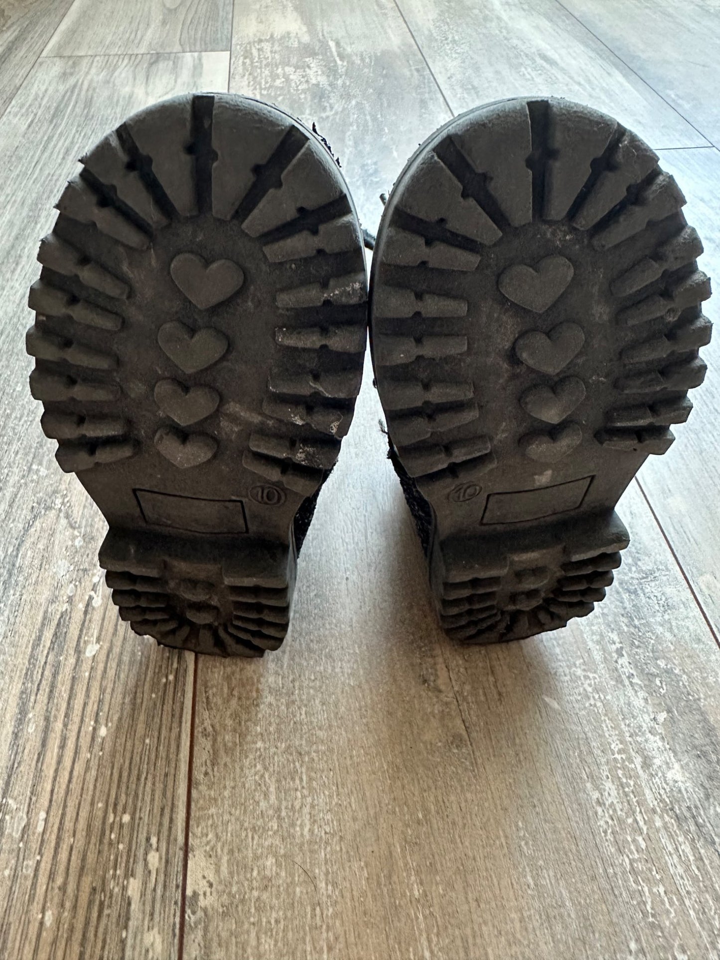 Black sparkle moto boots , Shoes 10 (Toddler:2-4yr)