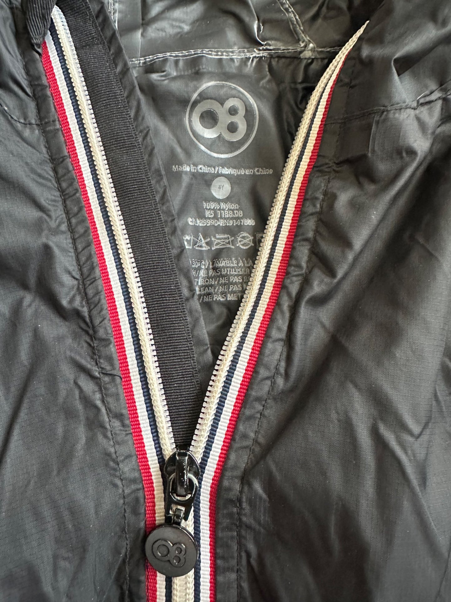 O8 sackable rain/wind jacket , Kids 4/4T