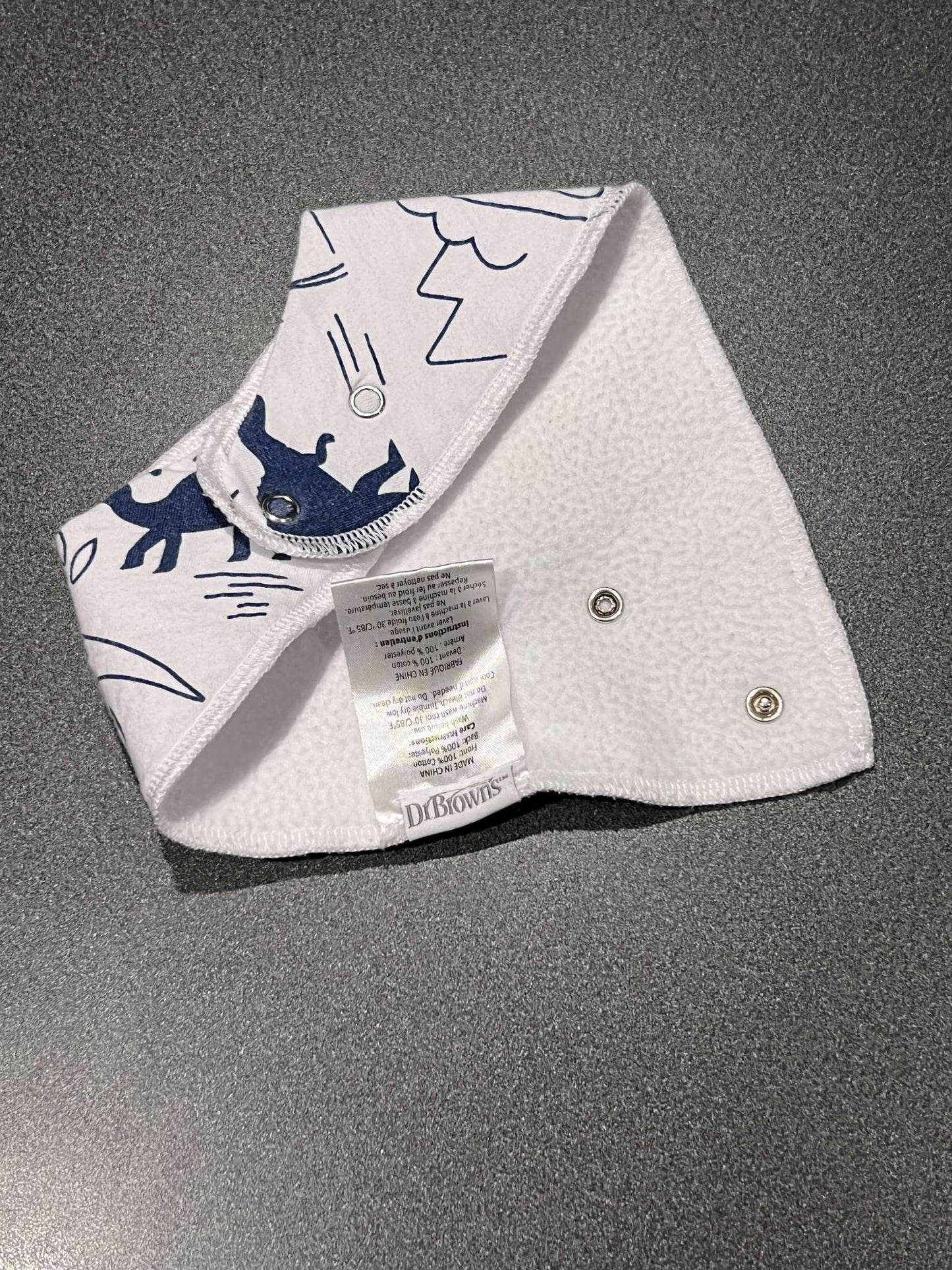 Blue Dinosaur Bandana Bibs & Snap On Teether, Dr. Brown's, 2 Pack