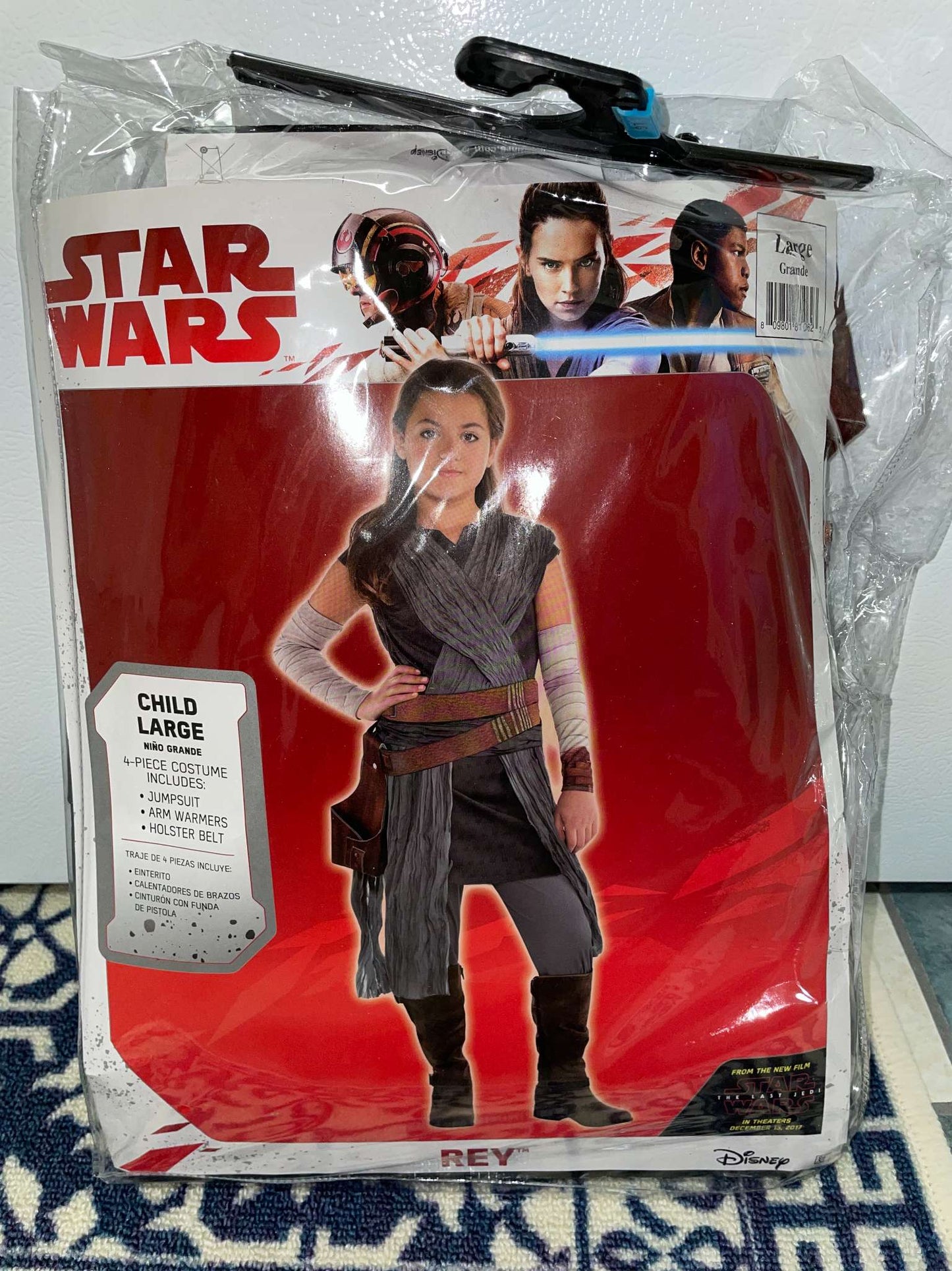Star Wars Rey Costume – Child Large (4-Piece Set) - MSRP $40, Kids 10