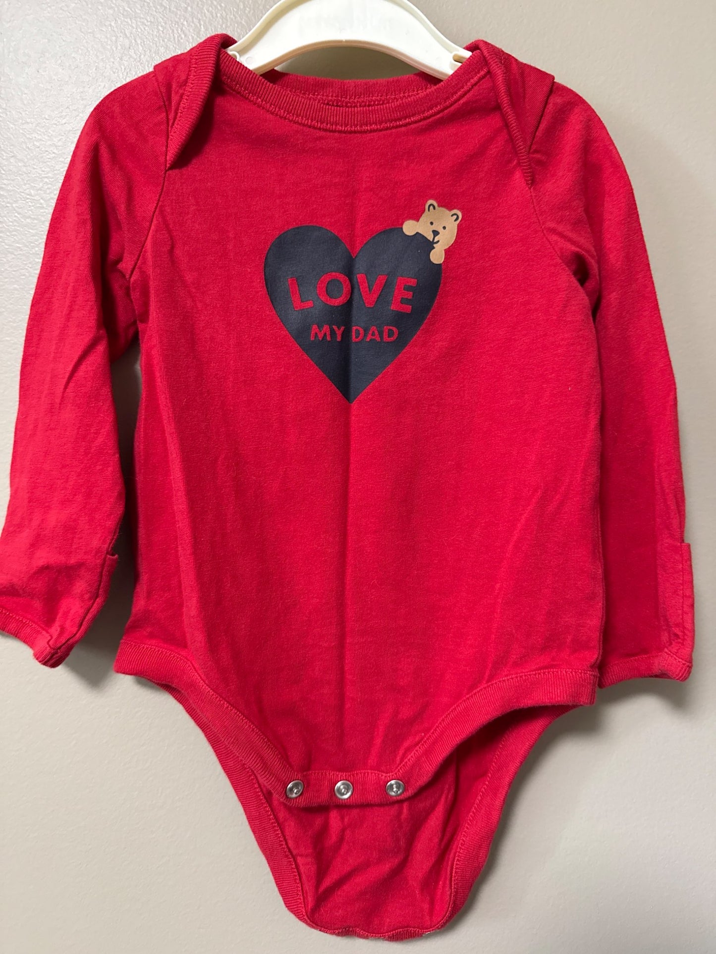Baby gap “love my dad” longsleeved onesie., Kids 6 Month (3-6M)