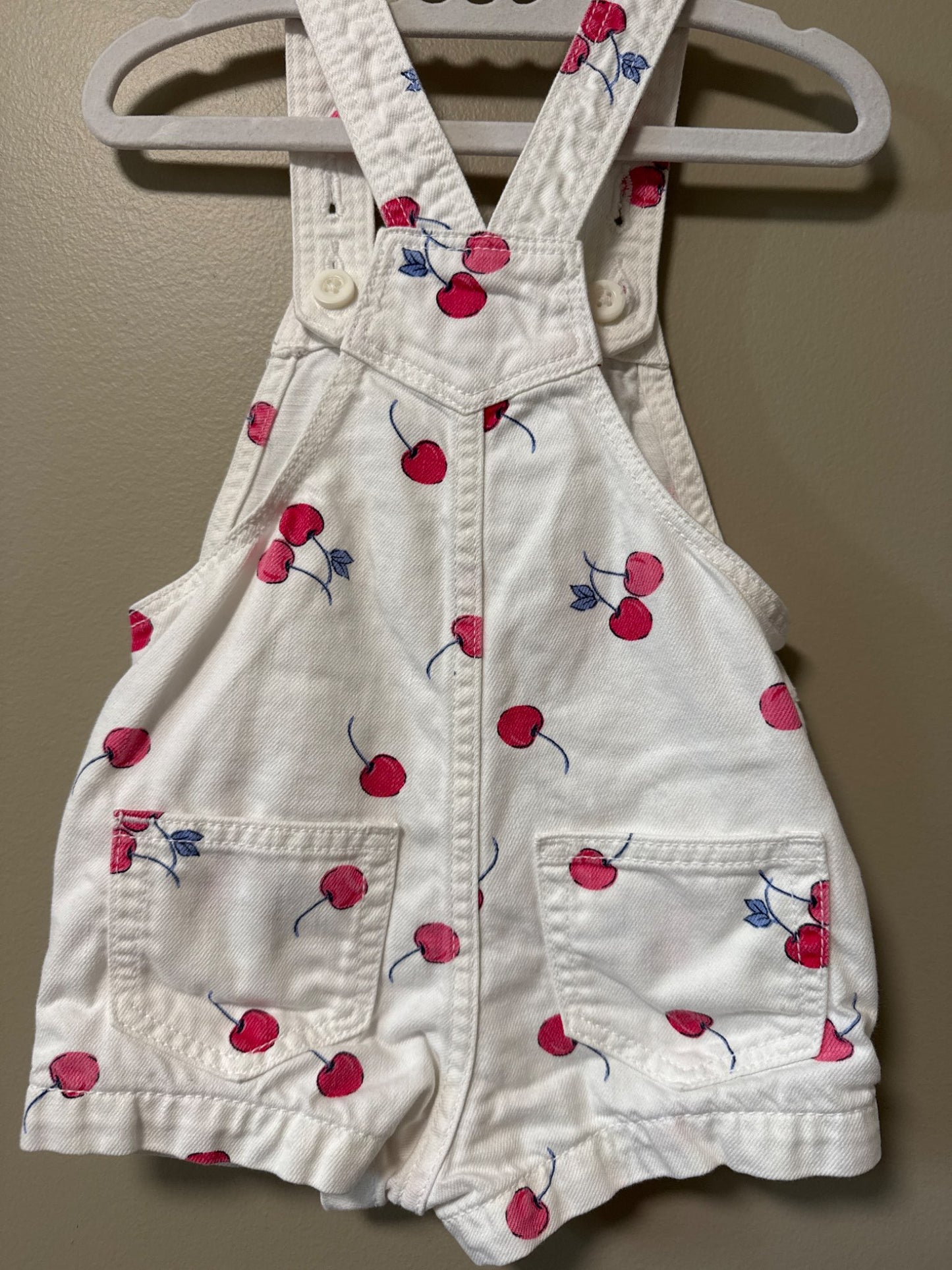 Baby gap cherry print shortalls 12 to 18 months, Kids 18 Month (12-18M)