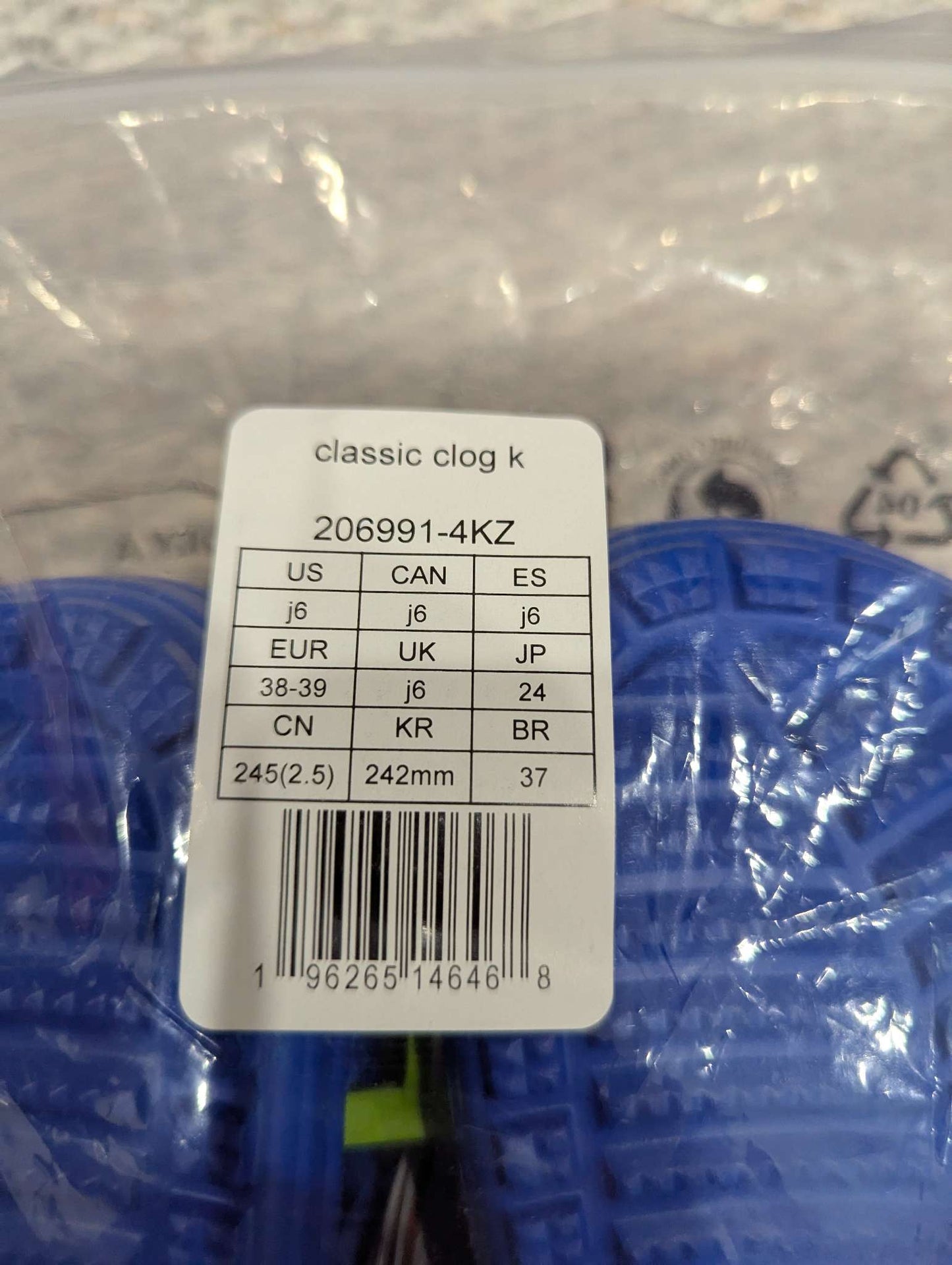 J6 Crocs - blue - brand new