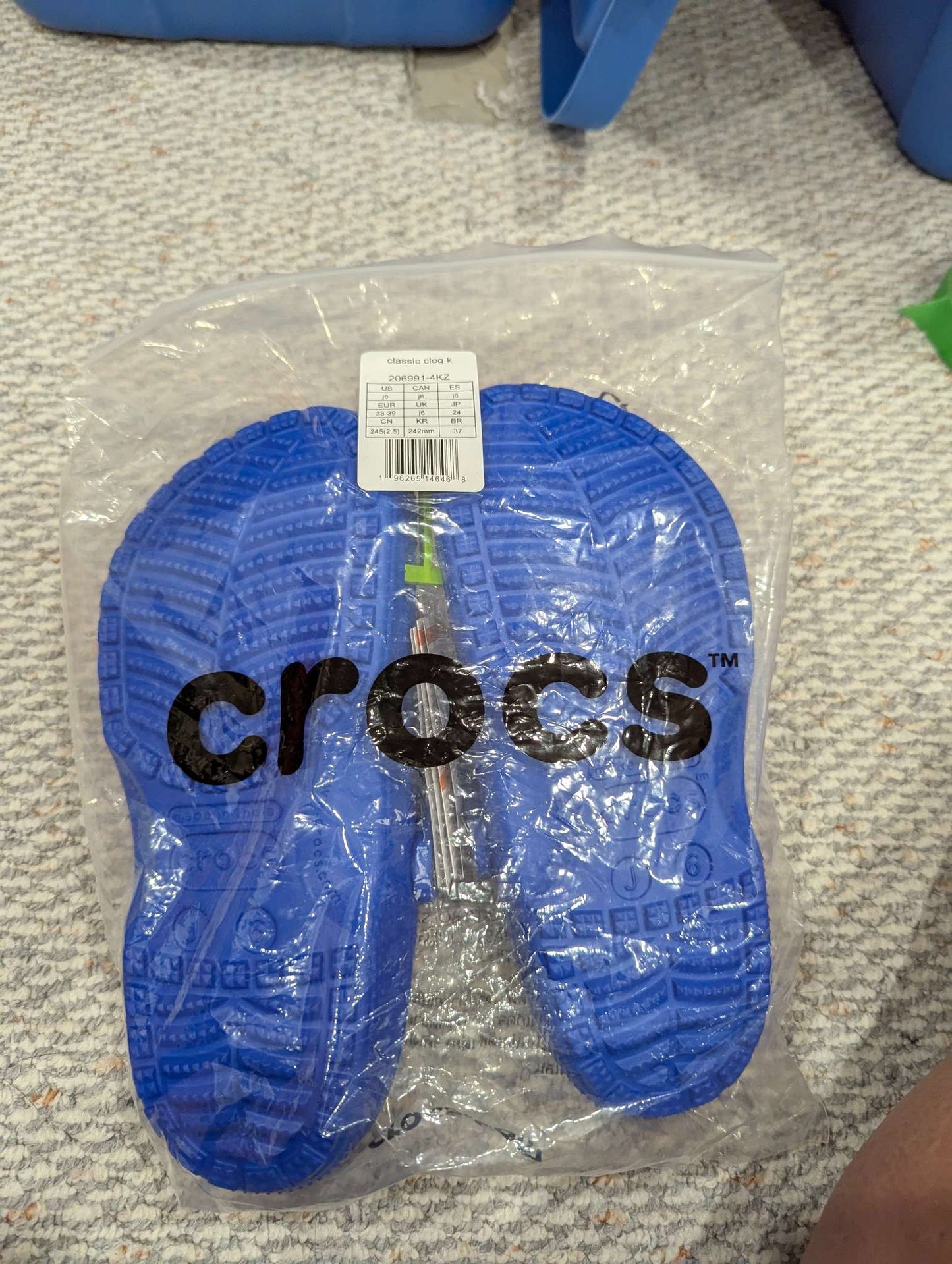 J6 Crocs - blue - brand new