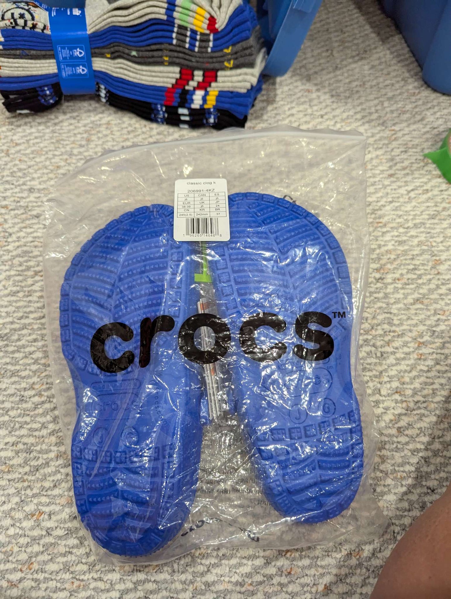 J6 Crocs - blue - brand new