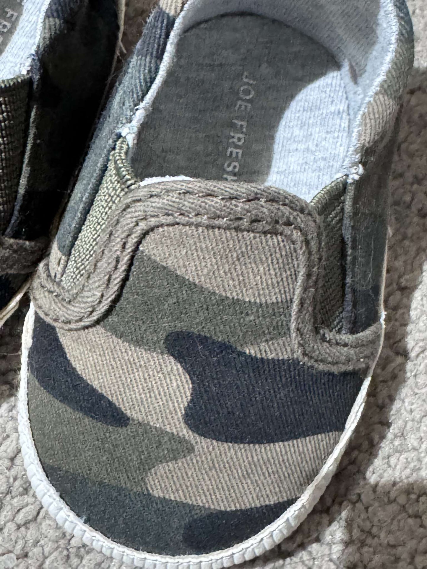 Camo Green Slid-on Sneakers, Shoes 1 (Baby: 0-12 mth)