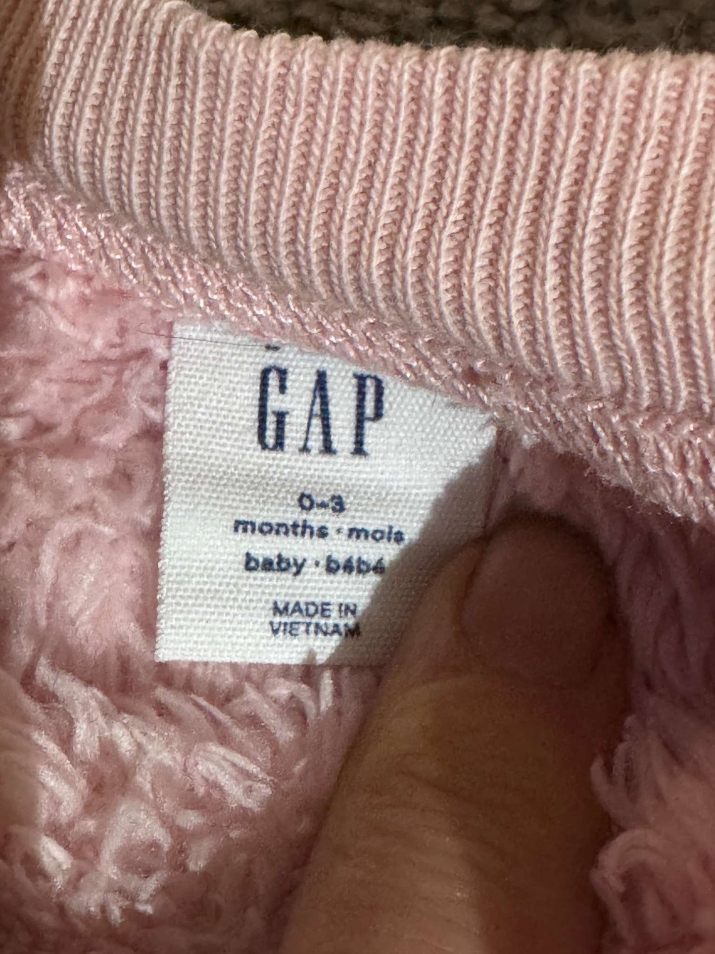 Fuzzy Pink Bear Sweatsuit, Kids 3 Month (0-3M)