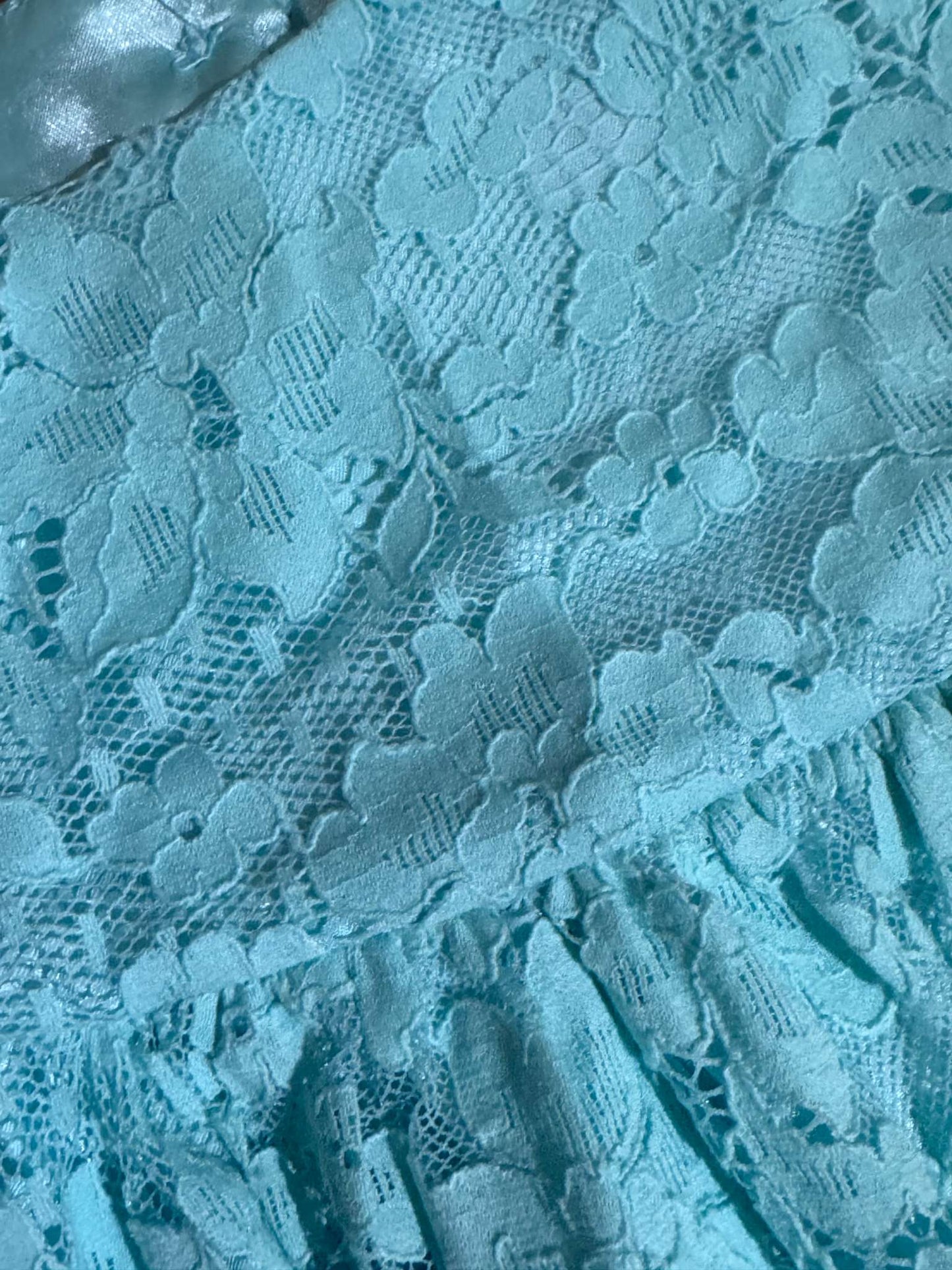 Baby Blue/Mint Blue Party Dress, Kids 3 Month (0-3M)