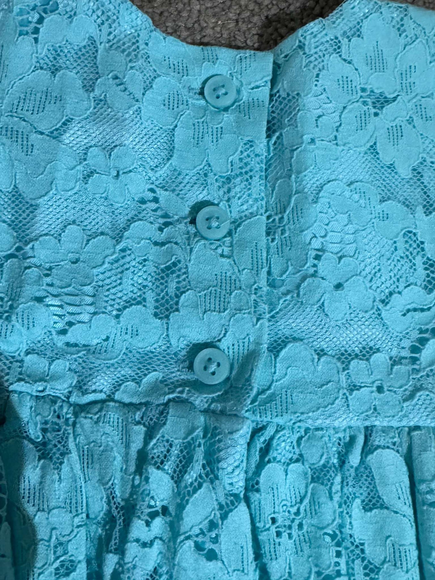Baby Blue/Mint Blue Party Dress, Kids 3 Month (0-3M)