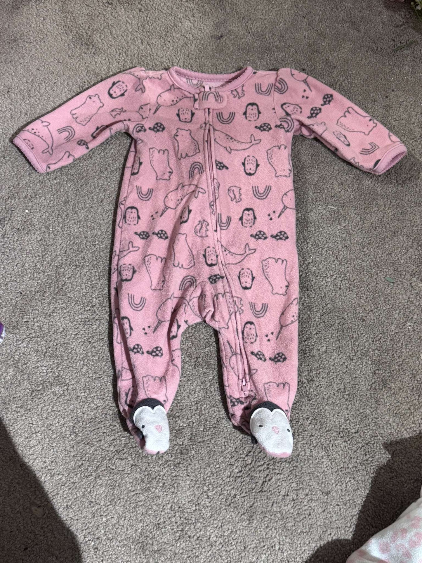 Fuzzy Onesie Bundle, Kids 3 Month (0-3M)