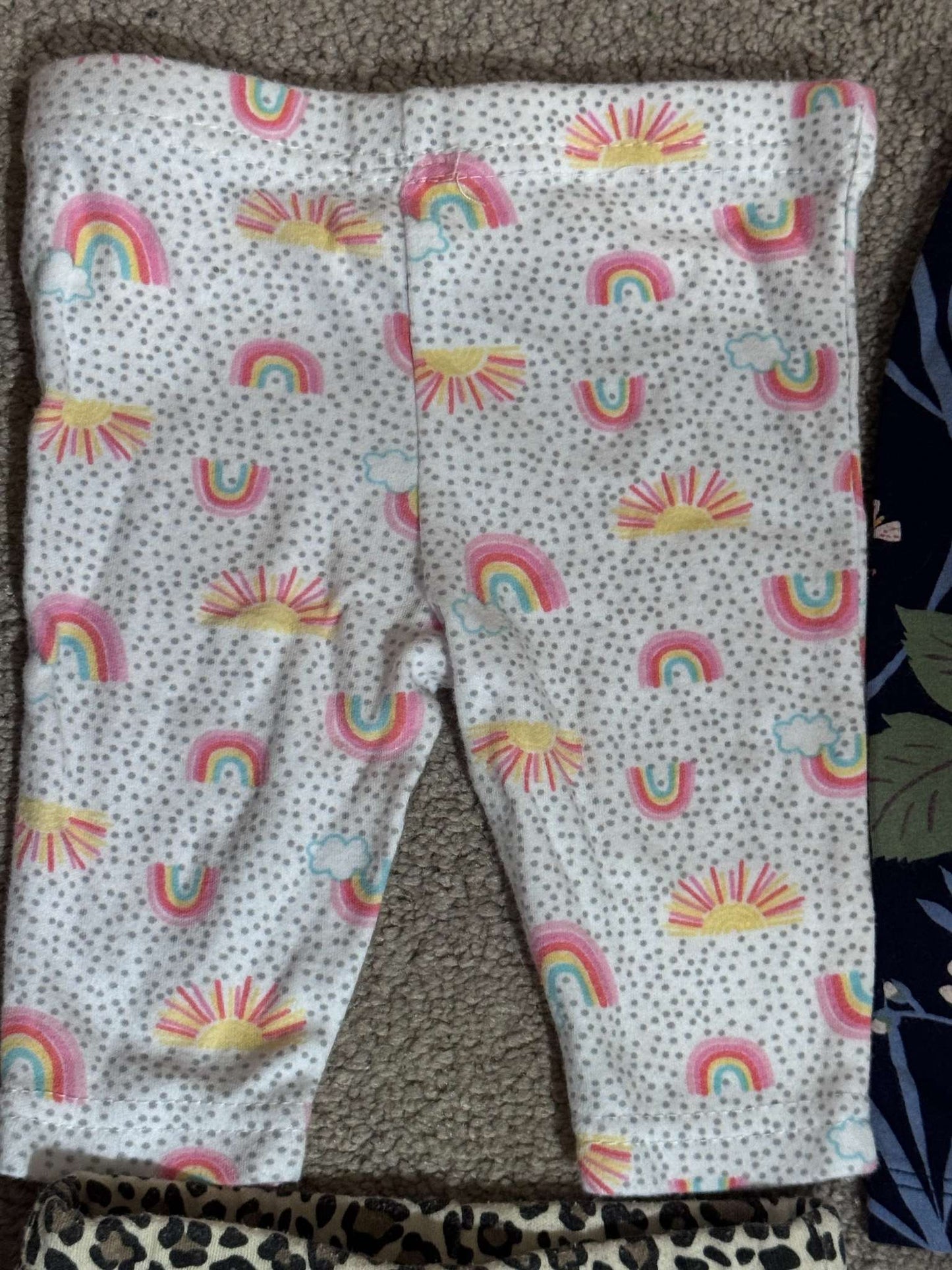 Set of four (4) Leggings/Pants - sizes 0-3 Months, Kids 3 Month (0-3M)
