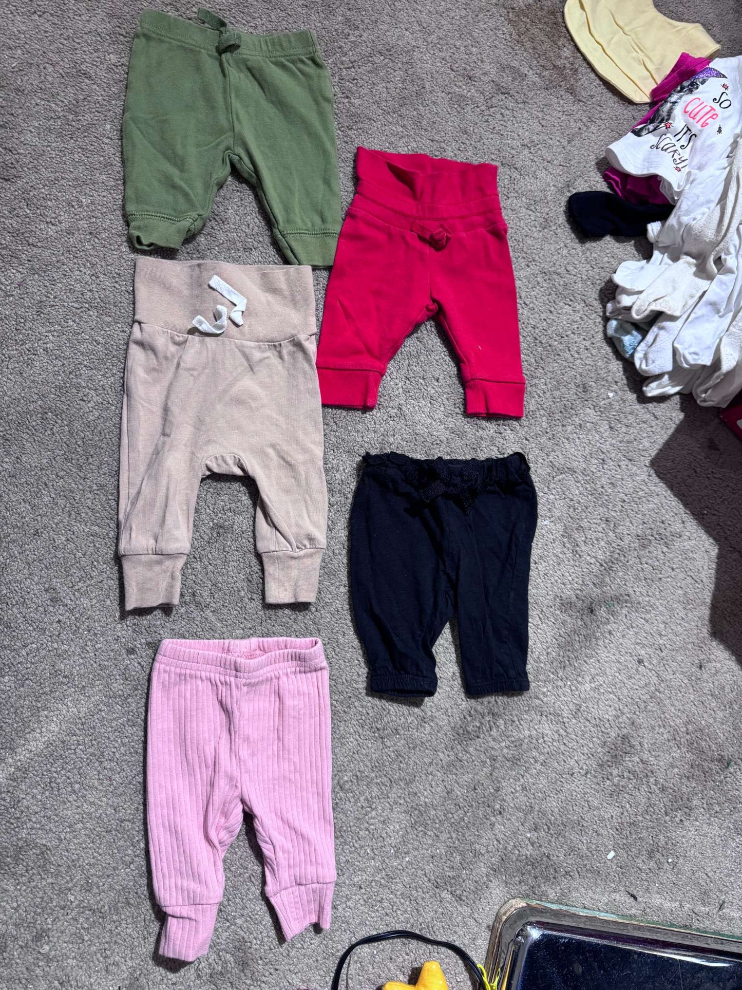 Bundle of 5 Jogger-style Pants for Newborns, Kids Newborn