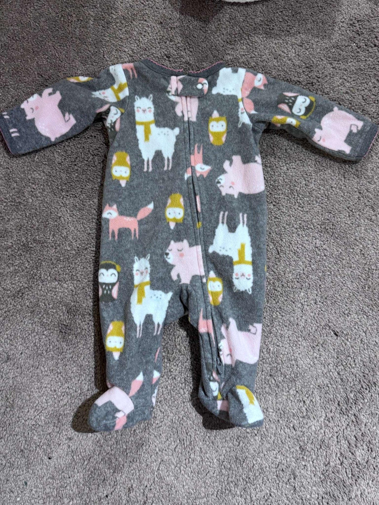 Set of 3 Carter's Fuzzy Onesies - Newborn, Kids Newborn