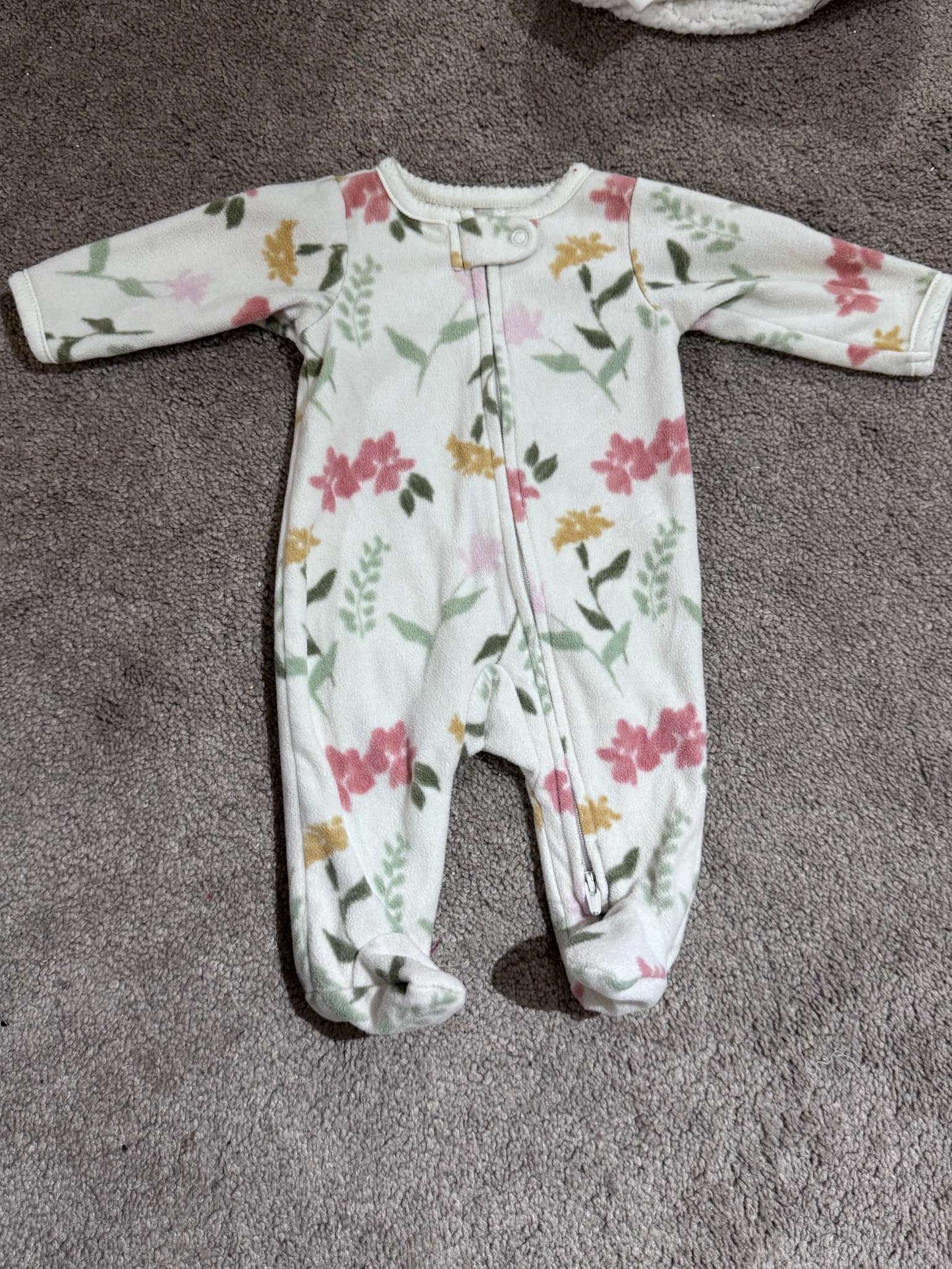 Set of 3 Carter's Fuzzy Onesies - Newborn, Kids Newborn