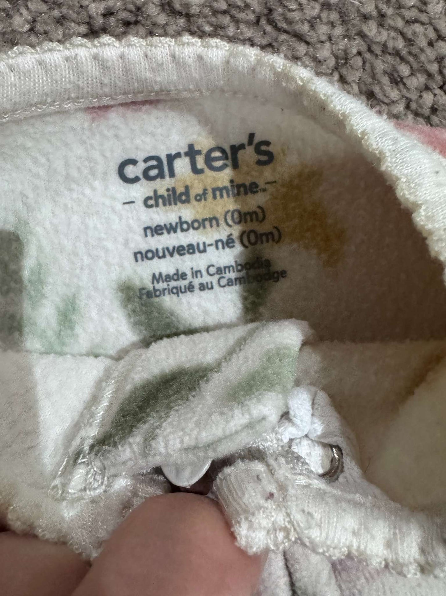 Set of 3 Carter's Fuzzy Onesies - Newborn, Kids Newborn