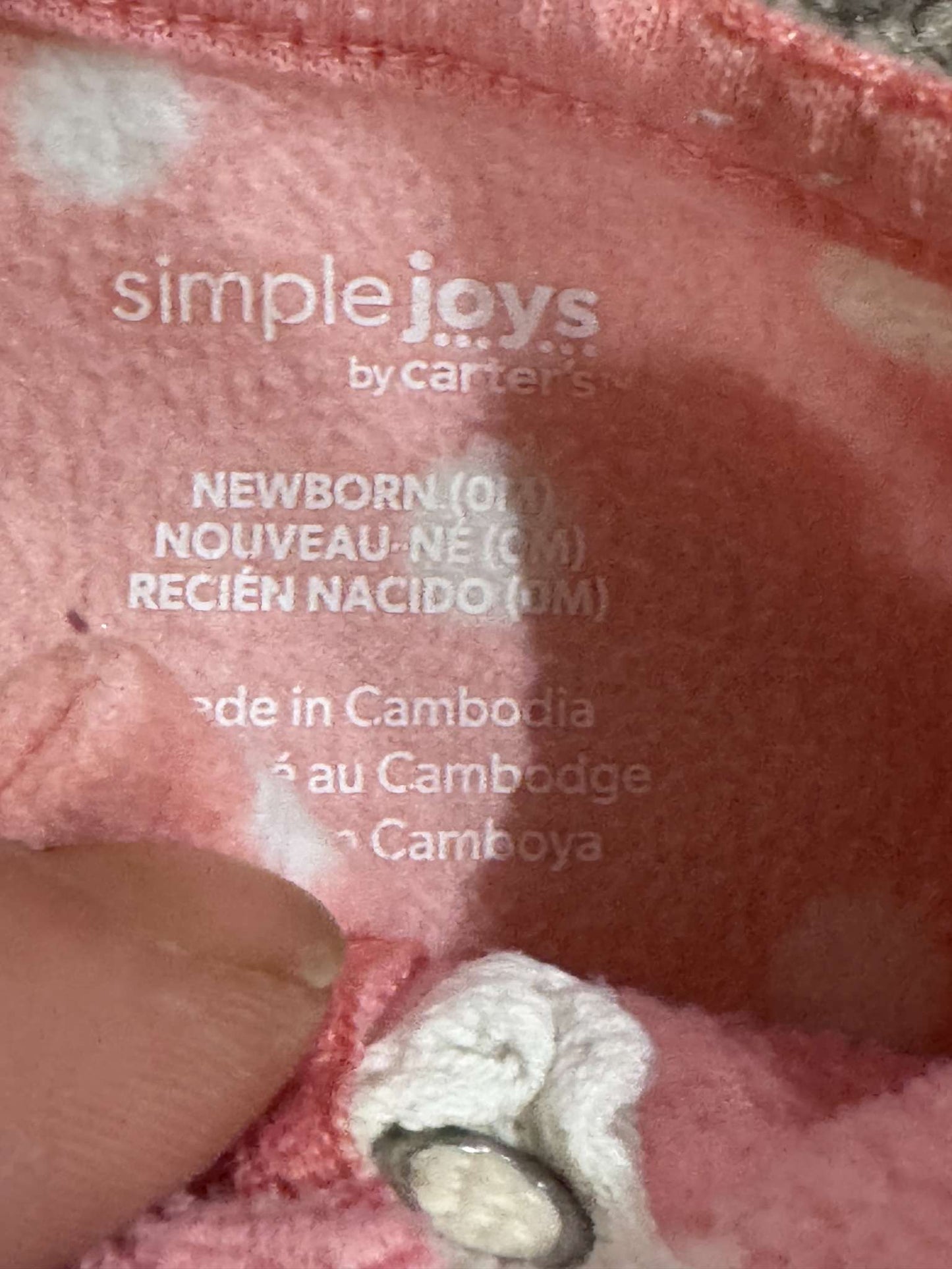 Set of 3 Carter's Fuzzy Onesies - Newborn, Kids Newborn