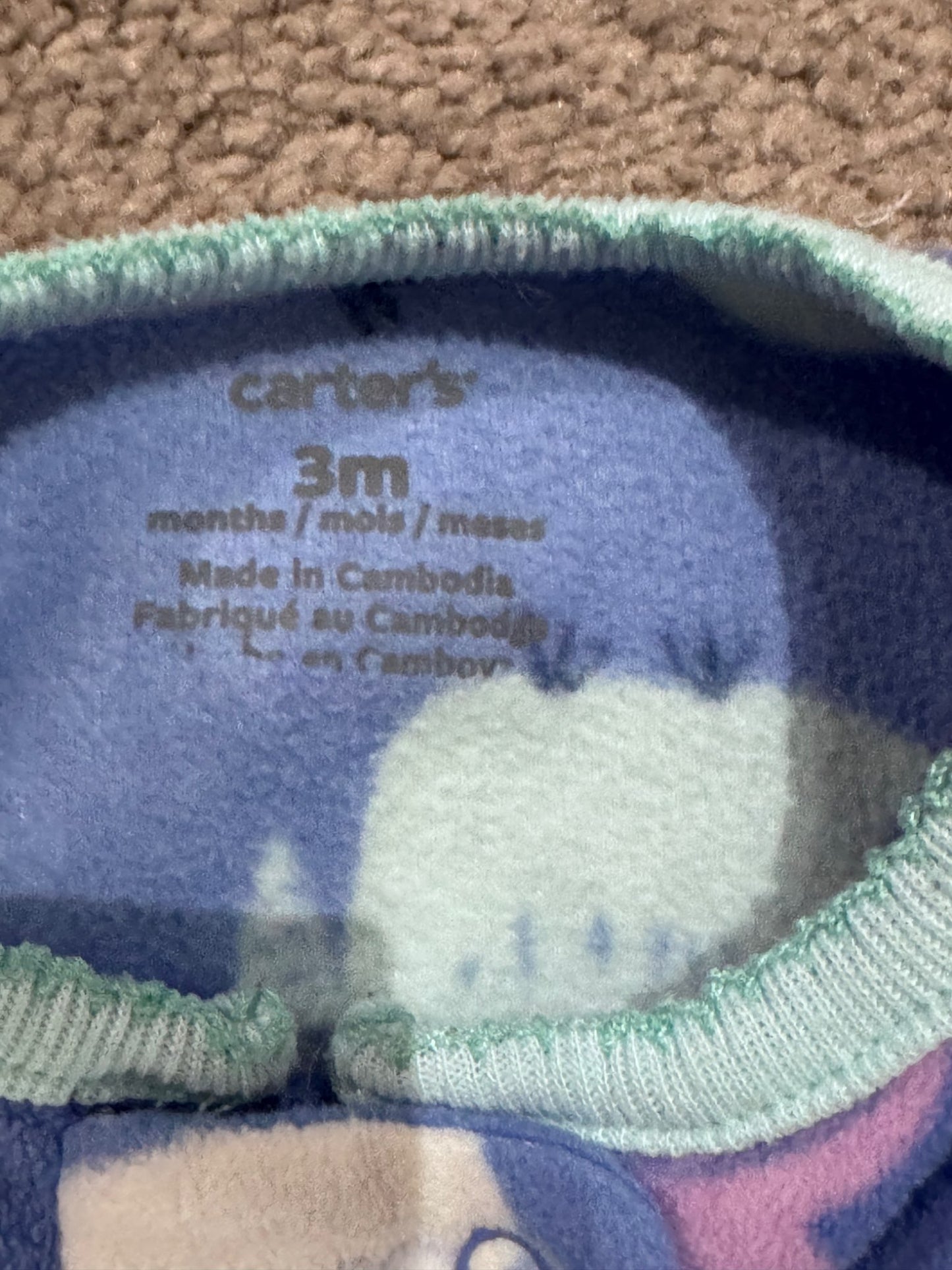3 Fuzzy Onesies - 3 Months, Kids 3 Month (0-3M)