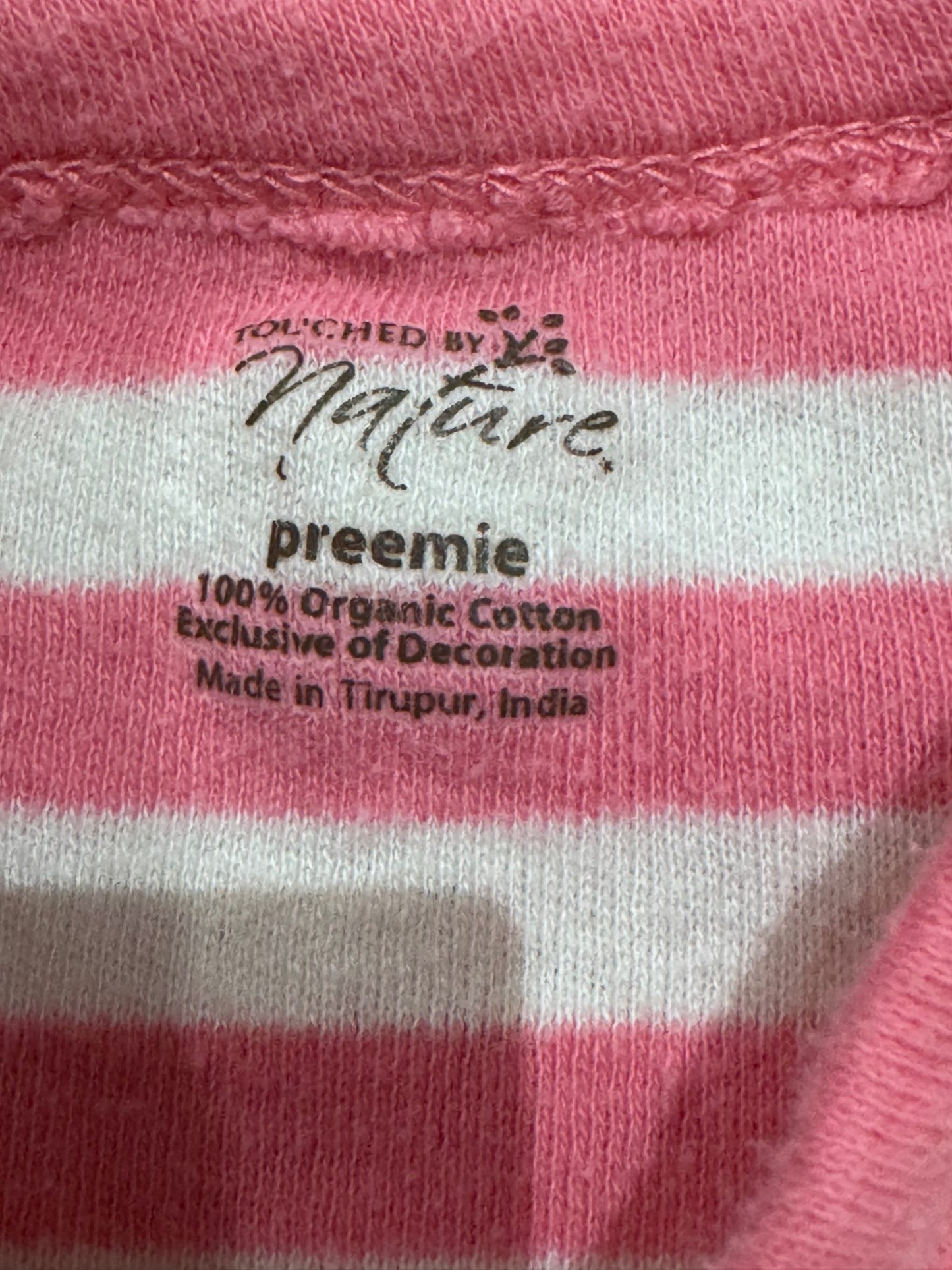 Pink and White Stripes Onesie - PREEMIE, Kids Newborn