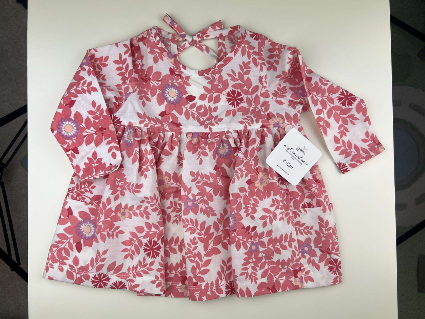 Brand New Nest and Nurture Pink Floral Aria Tunic, 6-12m, Kids 12 Month (9-12M)