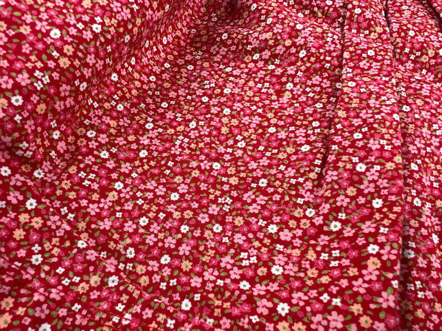 Nest and Nurture Aria tunic, red tiny florals, 12-24m, Kids 24 Month (18-24M)