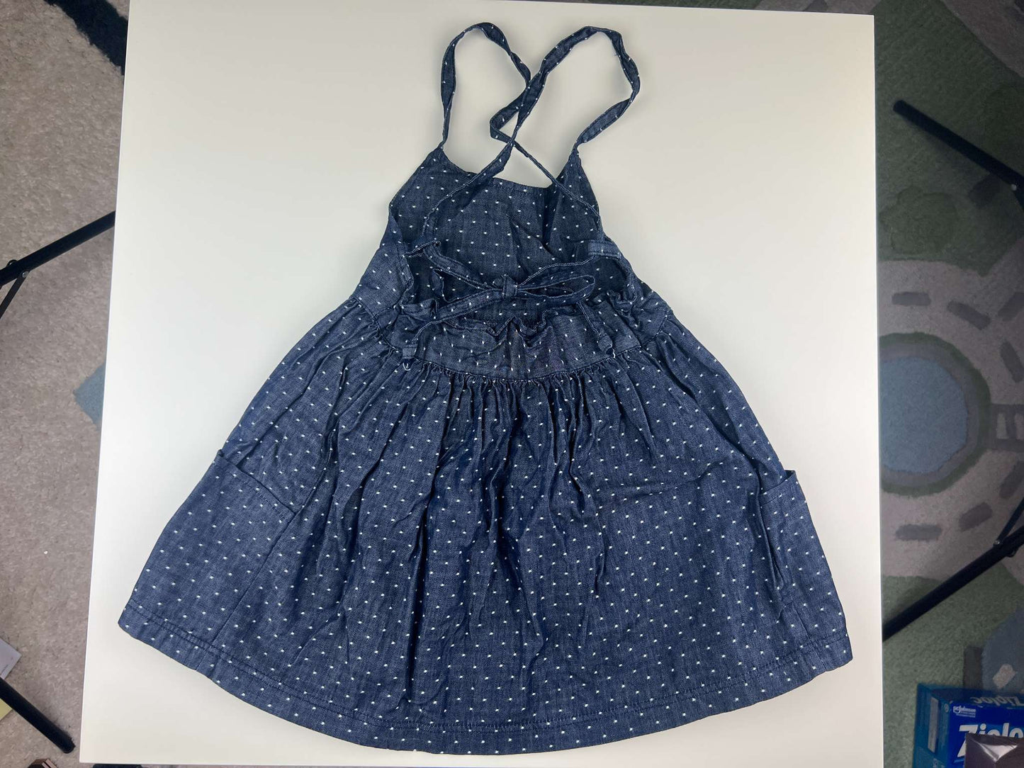Nest and Nurture Freya dress, Dotty Chambray, 12-24m, Kids 24 Month (18-24M)
