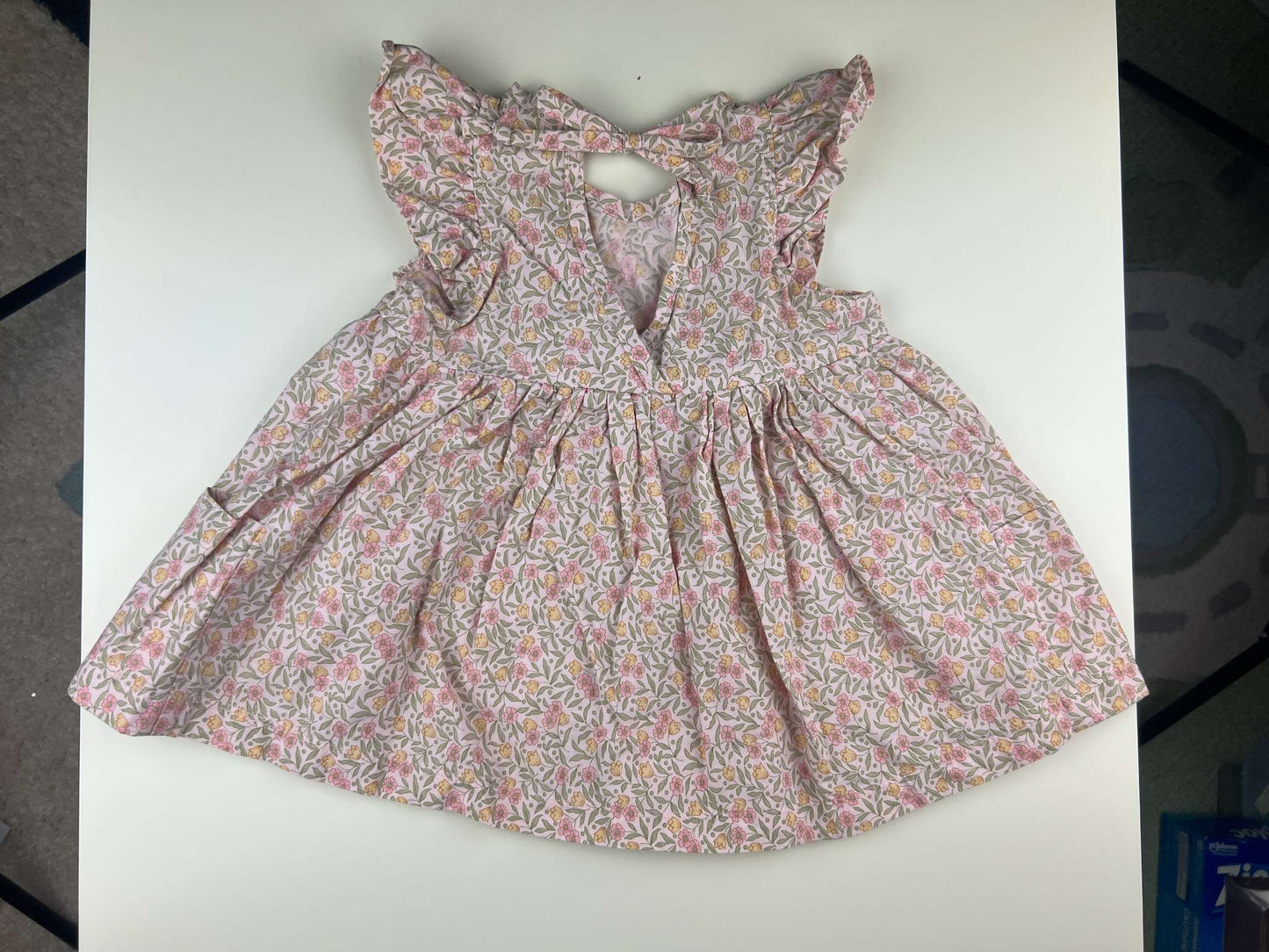 Nest and Nurture Poppy tunic, light pink floral, 12-24m, Kids 24 Month (18-24M)